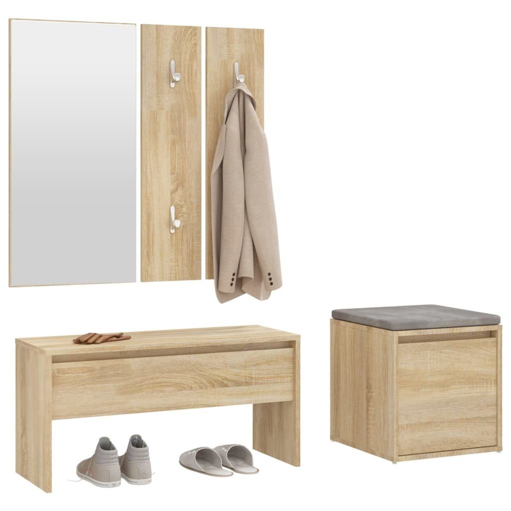 Holzwerkstoff Eiche Kleiderschrank vidaXL Flurmöbel-Set Sonoma (1-St) Sonoma-Eiche