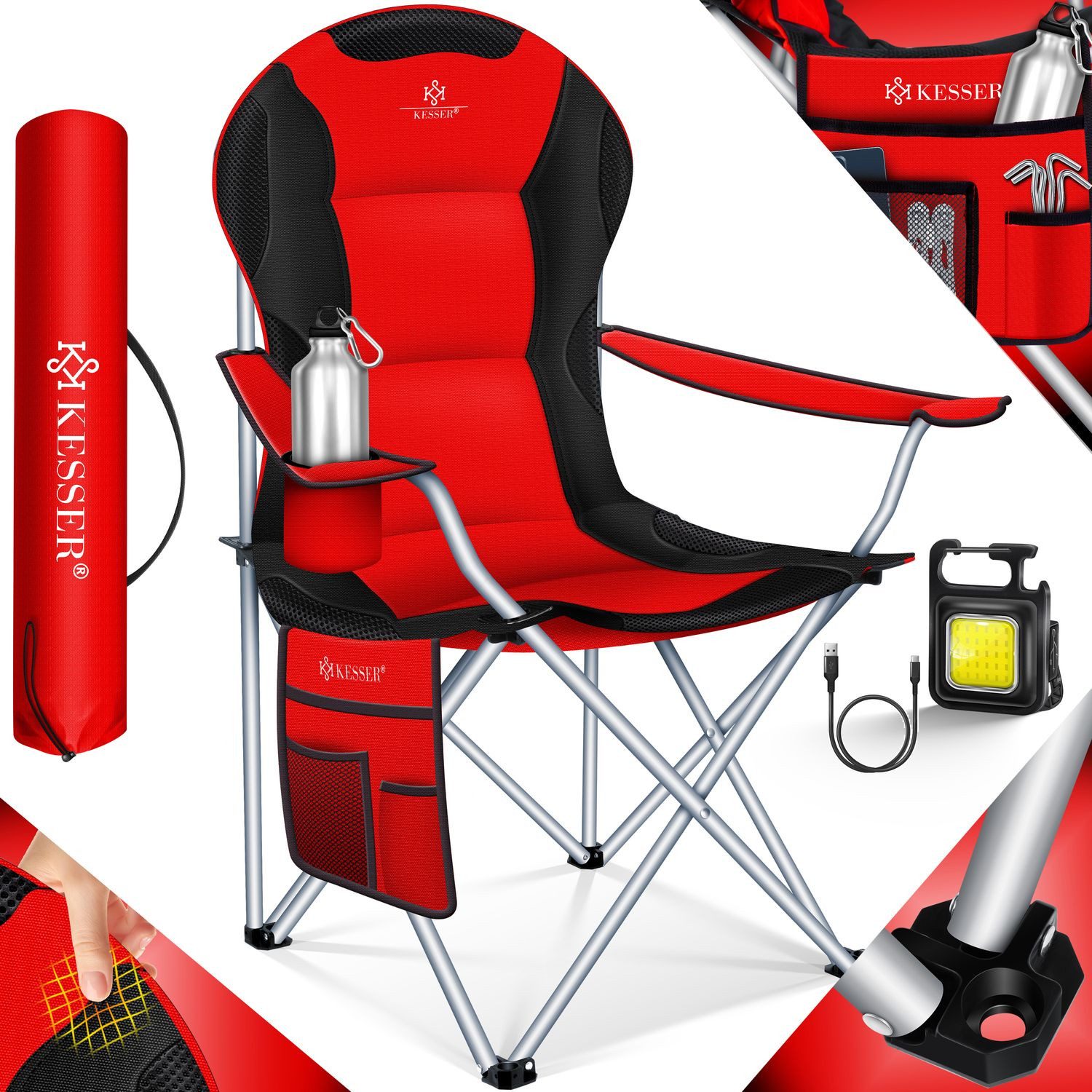 KESSER Campingstuhl, Campingstuhl faltbar bis 150kg günstig online kaufen