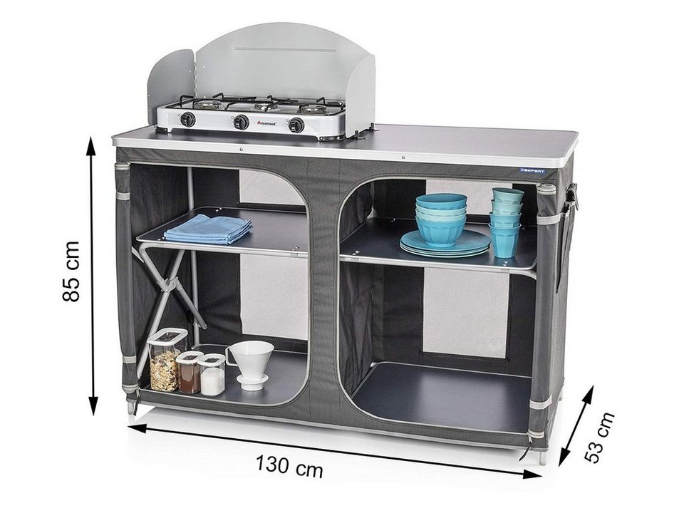 Campingküche 2 Fächer Reiseküche Kocherschrank Alu Faltbar Klappschrank Kochen Campingküche 2 Fächer Reiseküche Kocherschrank Alu Faltbar Klappschrank Kochen
