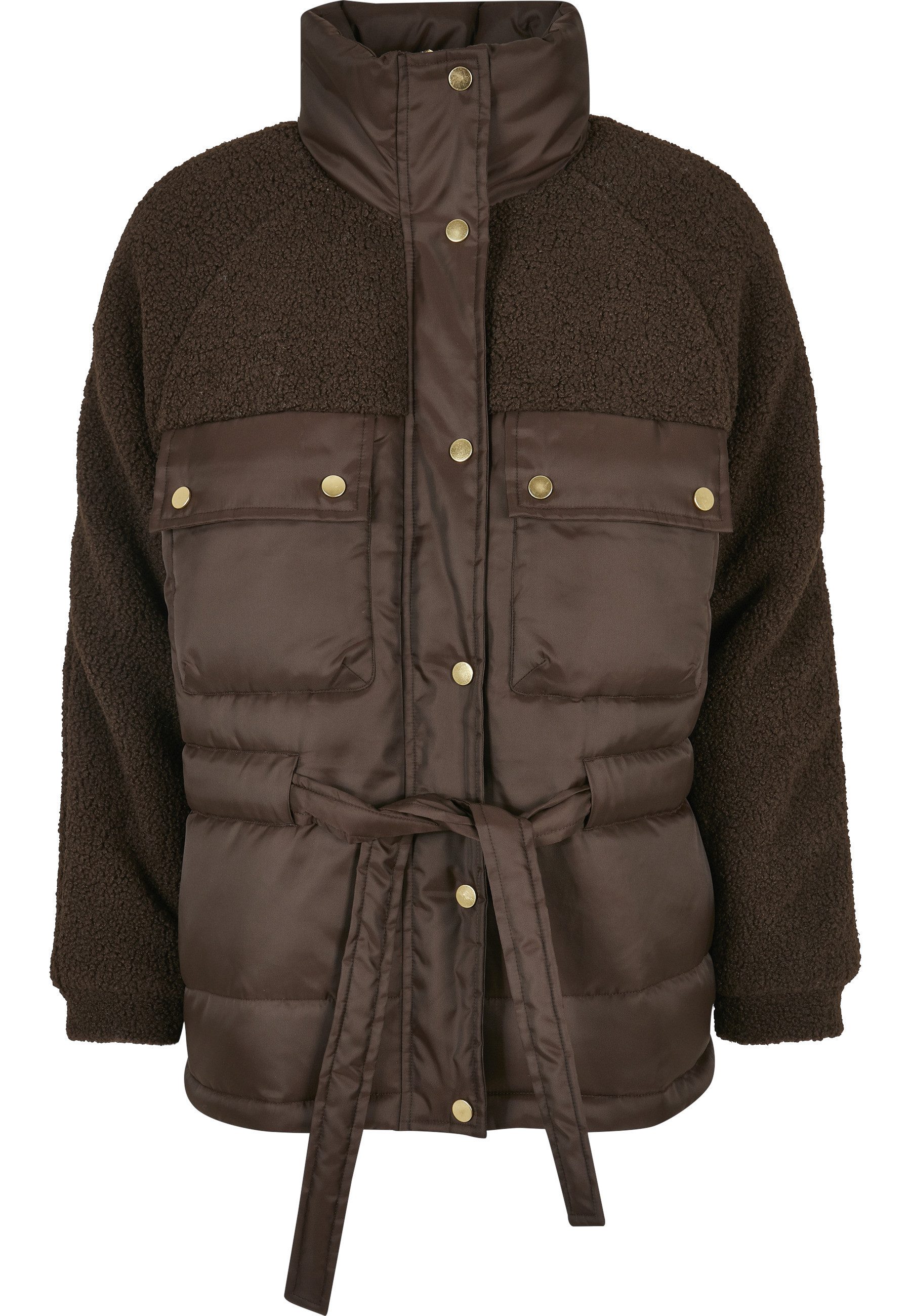 Winterjacke Urban Classics Damen Ladies Sherpa Mix Puffer Jacket