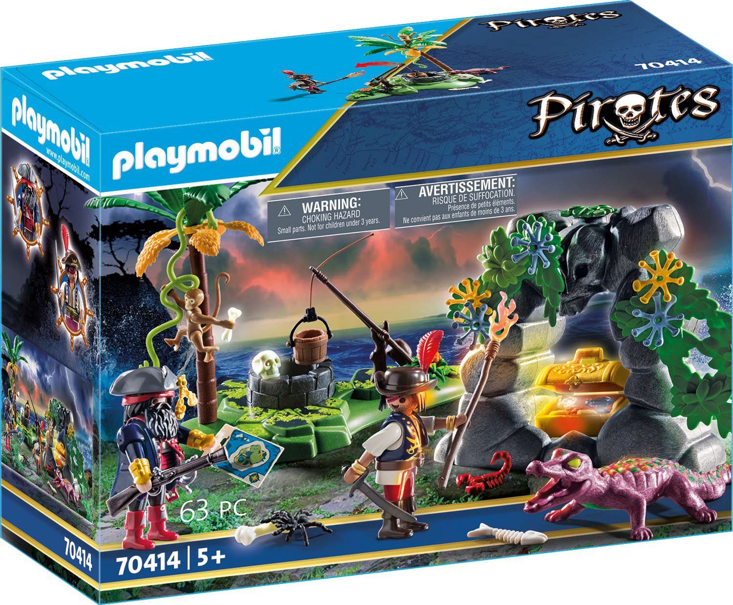 Image of Playmobil® Konstruktions-Spielset »Piraten-Schatzversteck (70414), Pirates«, ; Made in Germany