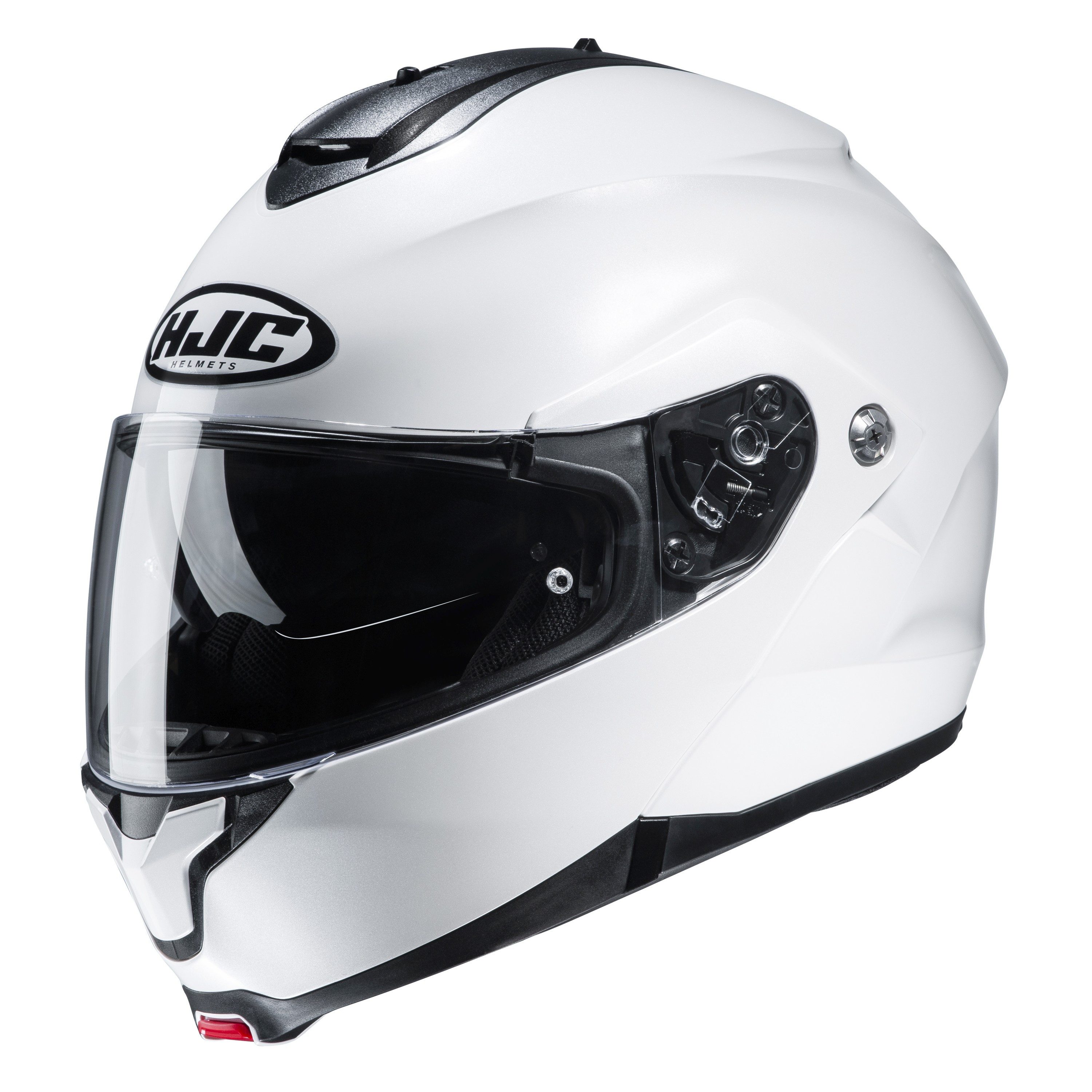 HJC Motorradhelm, C91N Pearl White Motorrad Klapphelm Weiß Glanz
