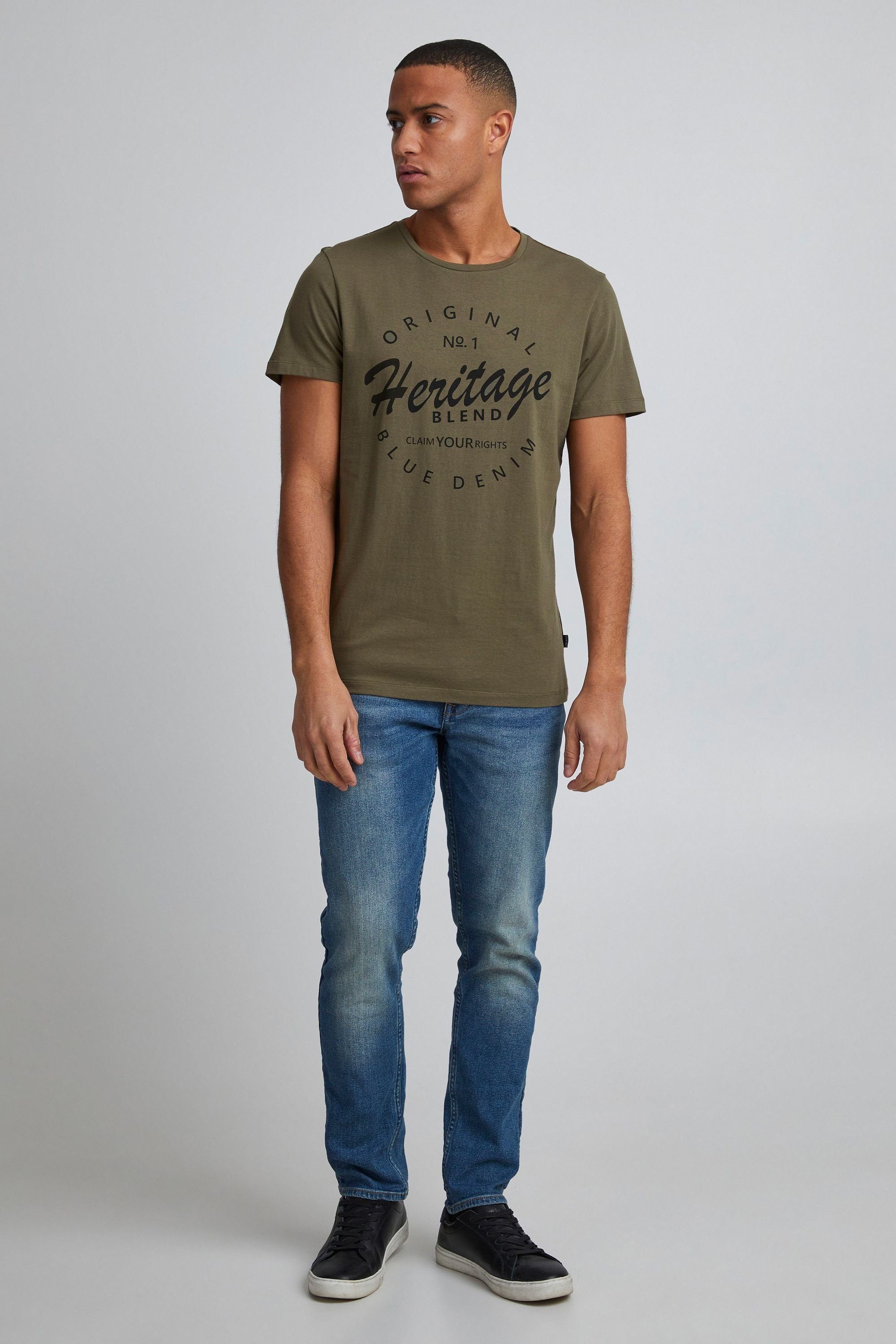 Blend T-Shirt BHAbraham (1-tlg) Klassisches T-Shirt mit Rundhalsausschnitt