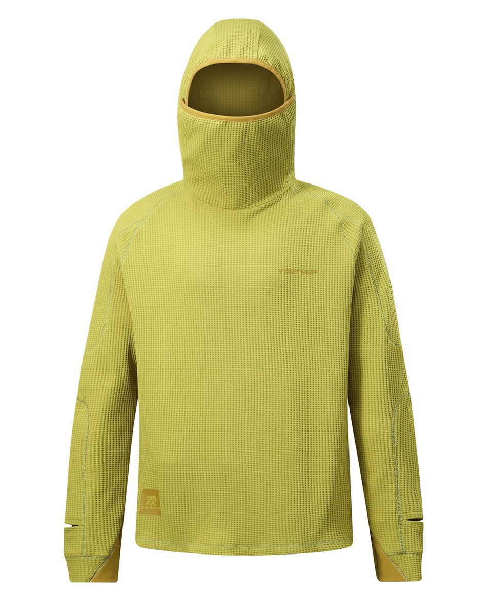 YOUTHUP Funktionsshirt Herren Regular-Fit Langarmshirt mit Kapuze & Gesichtsschutz
