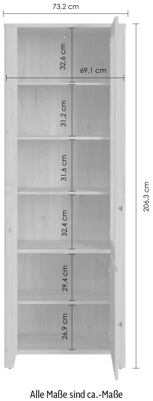 Vitrine INOSIGN hochwertiger CESTINO Geflecht-Optik Fotodruck als