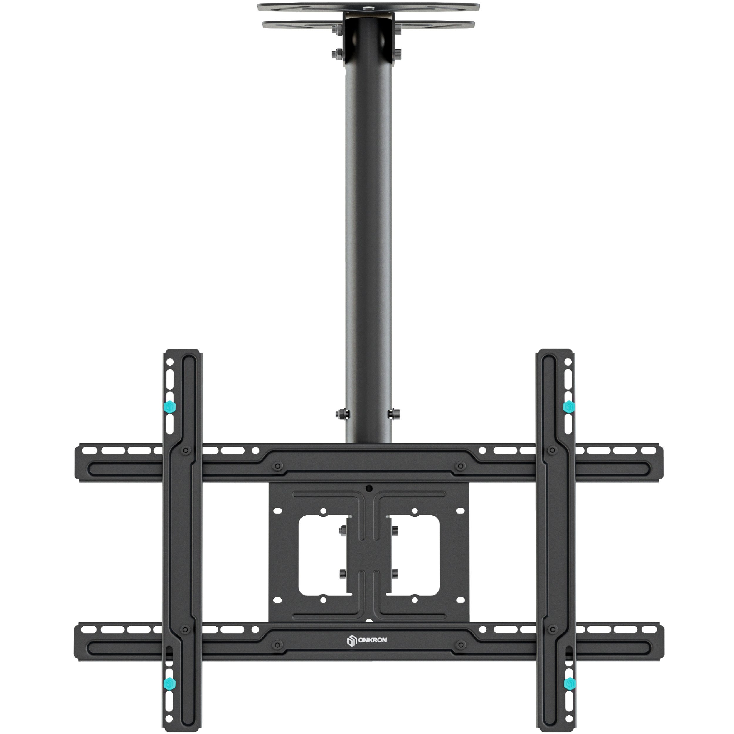 ONKRON TV-Deckenhalterung 32-80 Zoll, bis 68 kg, VESA 100x100-600x400, N1L-B, (bis 80,00 Zoll, schwenkbar, neigbar, höhenverstellbar, Kabelmanagement)