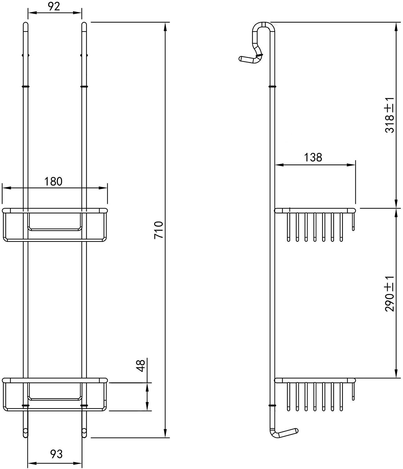 Edelstahl GmbH Duschablage 89220, Euroshowers