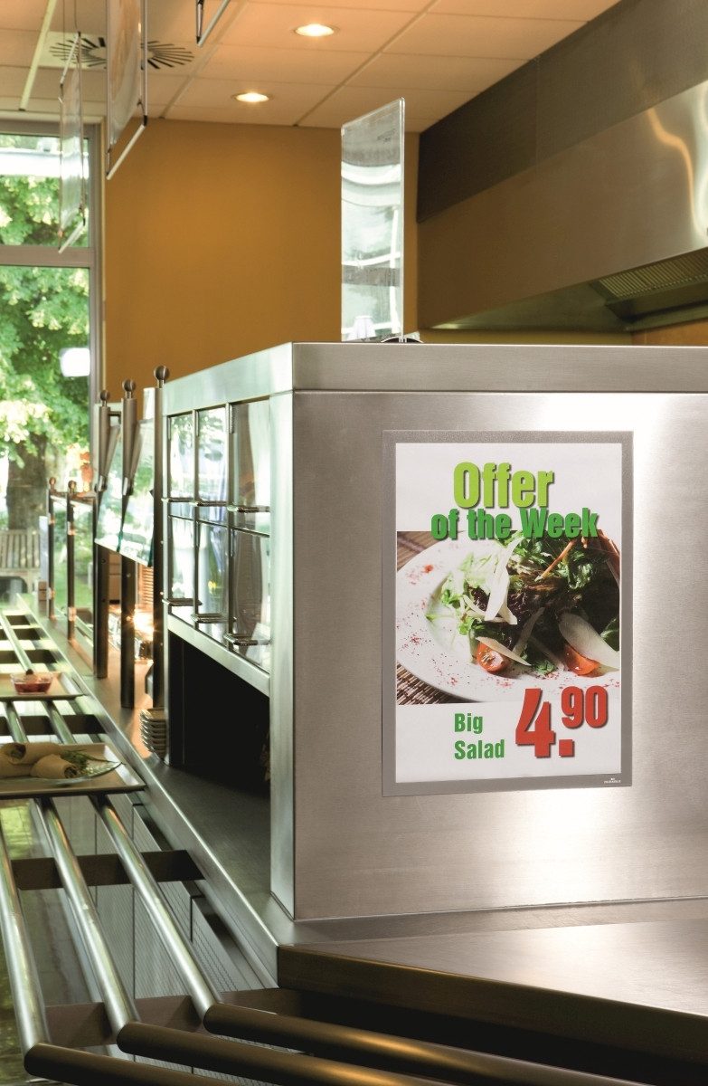 DURABLE Fächermappe Magnetrahmen Duraframe selbstklebend A3 magnetisch silber VE=2 Stück