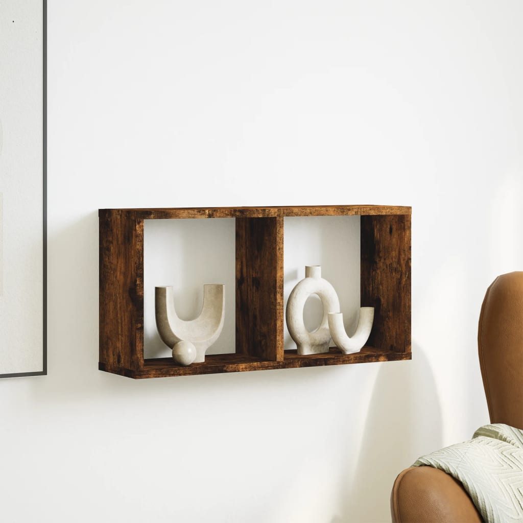 vidaXL Regal Wandschrank 60x16x30 cm Räuchereiche günstig online kaufen