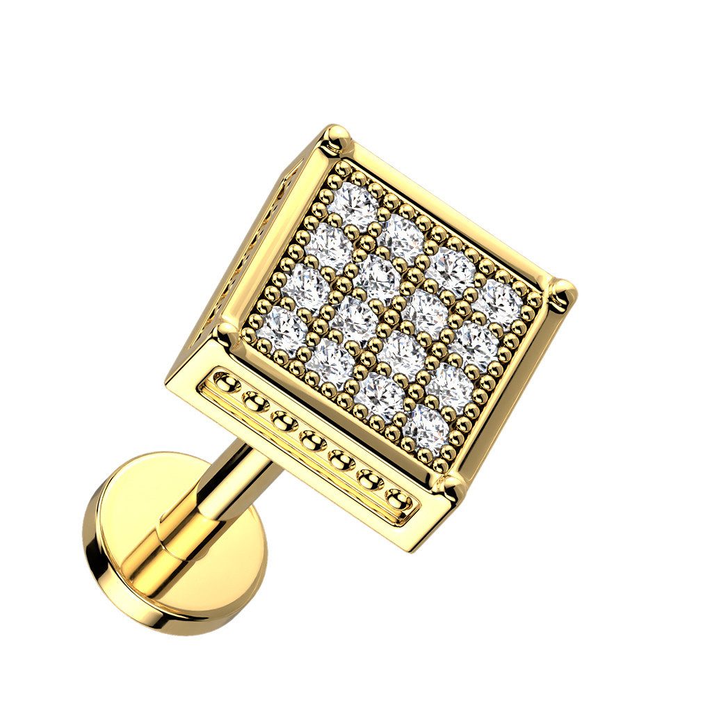 Taffstyle Piercing-Set Tragus Piercing Kristall Quadrat günstig online kaufen