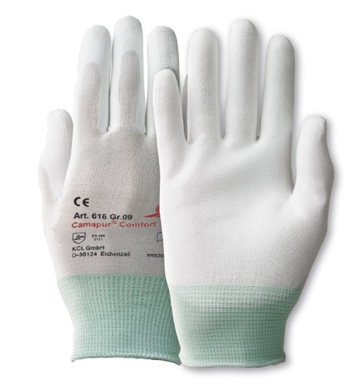 KCL Strick 10er Pack Handschuhe Camapur Comfort 616 Gr.9 weiß EN 388 PSA II 10 P