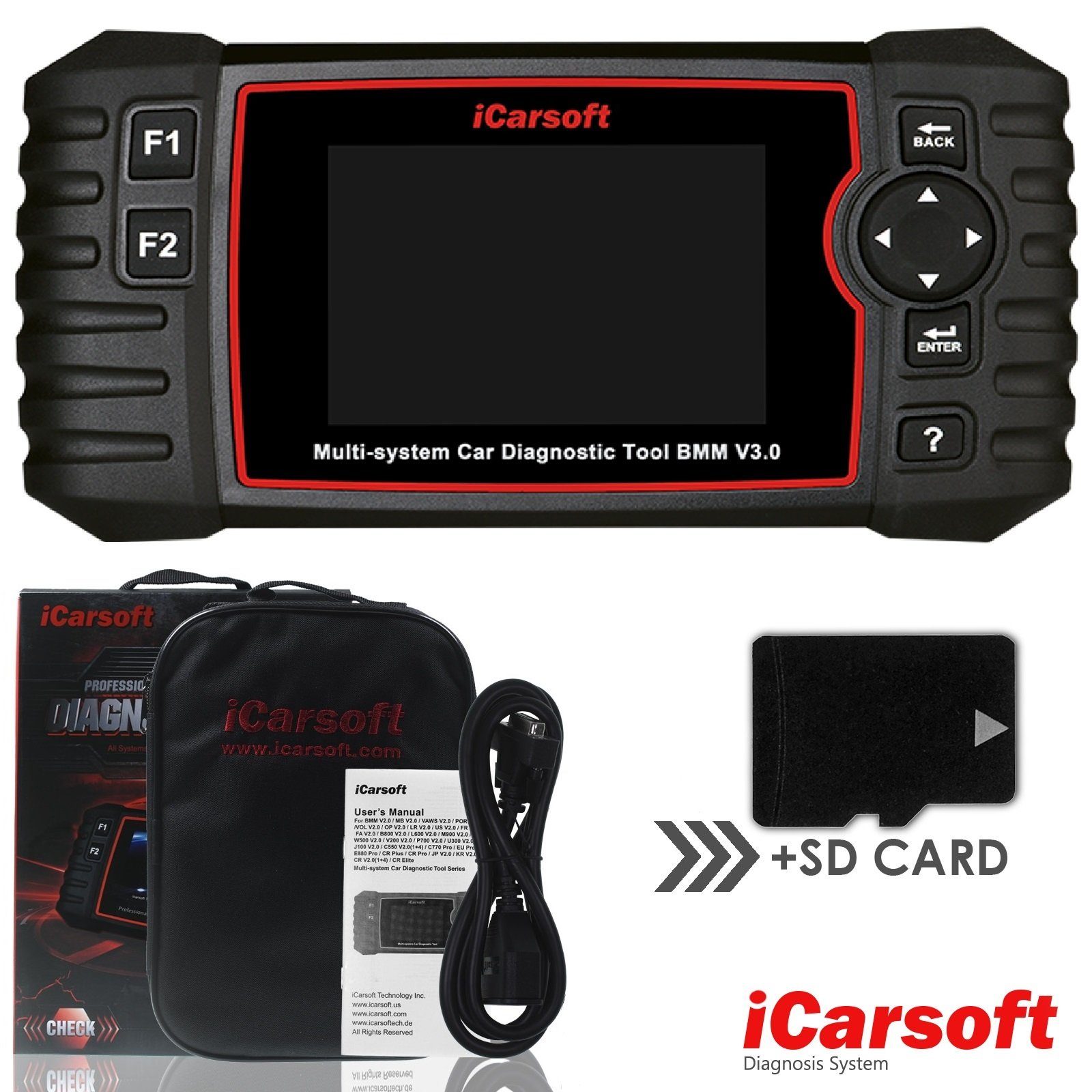 iCarsoft OBD2-Diagnosegerät BMM V3.0 für BMW MINI OBD Scanner Online Updates DEUTSCH