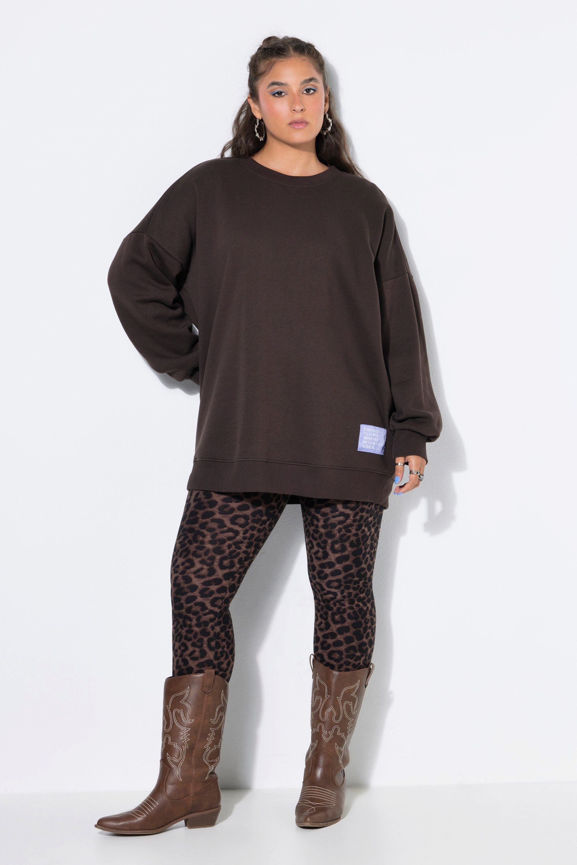 Studio Untold Sweatshirt Sweatshirt oversized Statement Patch Langarm