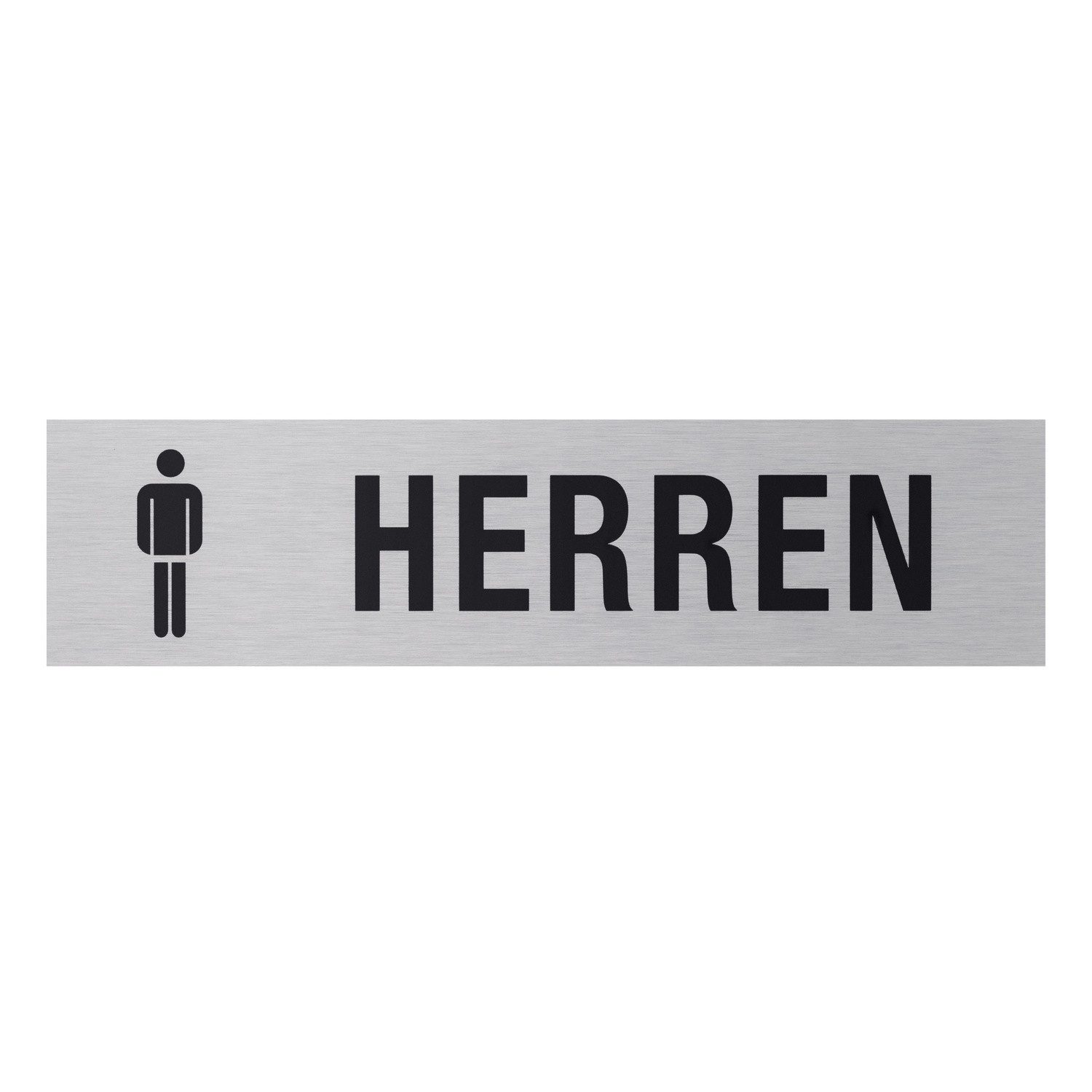 Conmetall Meister Hinweisschild Herren Toilettenschild selbstklebend Edelstahl Optik, selbstklebend