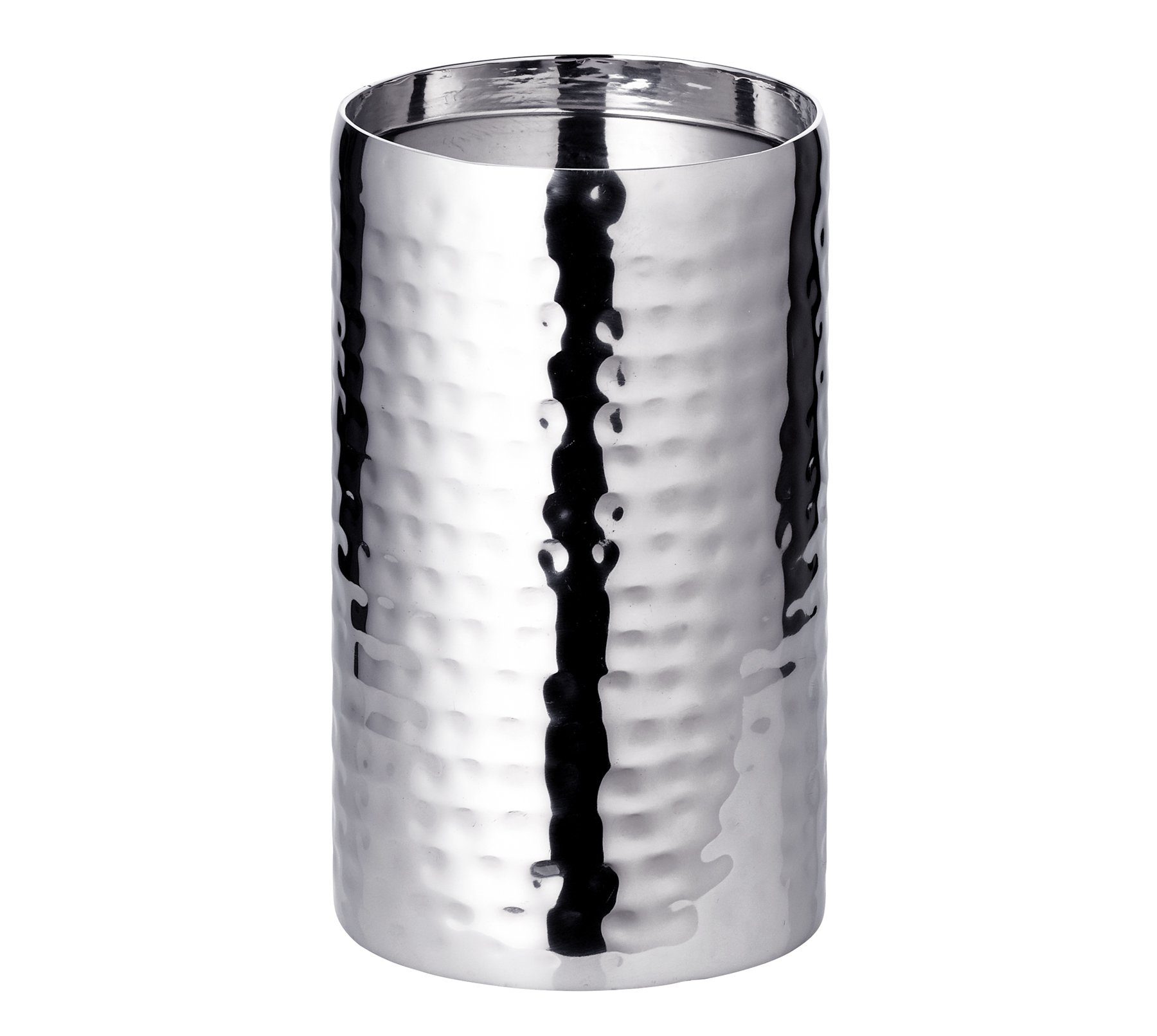 EDZARD Kerzenhalter Agadir, Edelstahl, hochglanzpoliert, gehämmert, H 15 cm günstig online kaufen