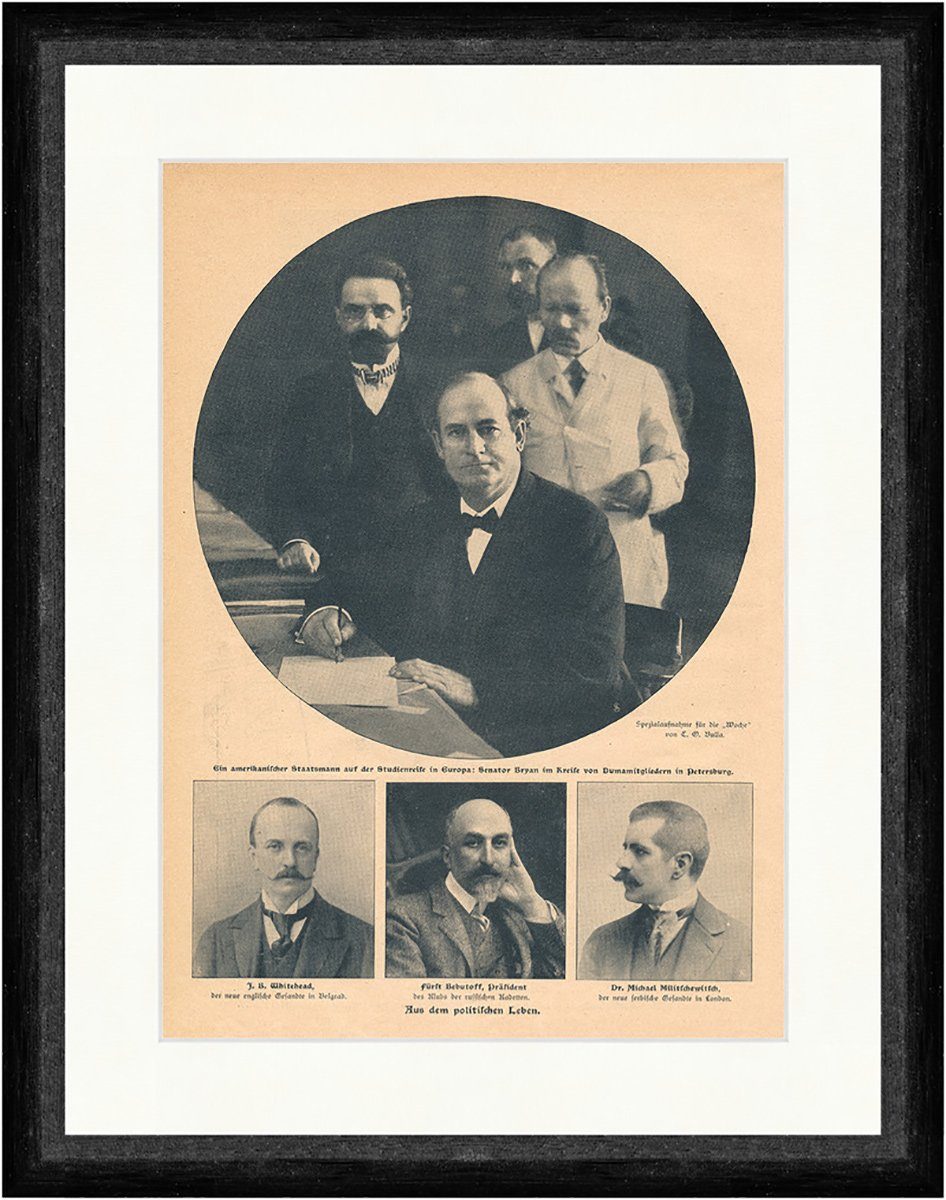 Kunstdruck Senator Bryan im Kreise von Dumamitgliedern Bebutoff F_Vintage 01558 G