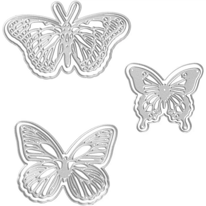 Creotime Motivstanzer Stanz- und Prägeformen Schmetterlinge Größe 5x4
