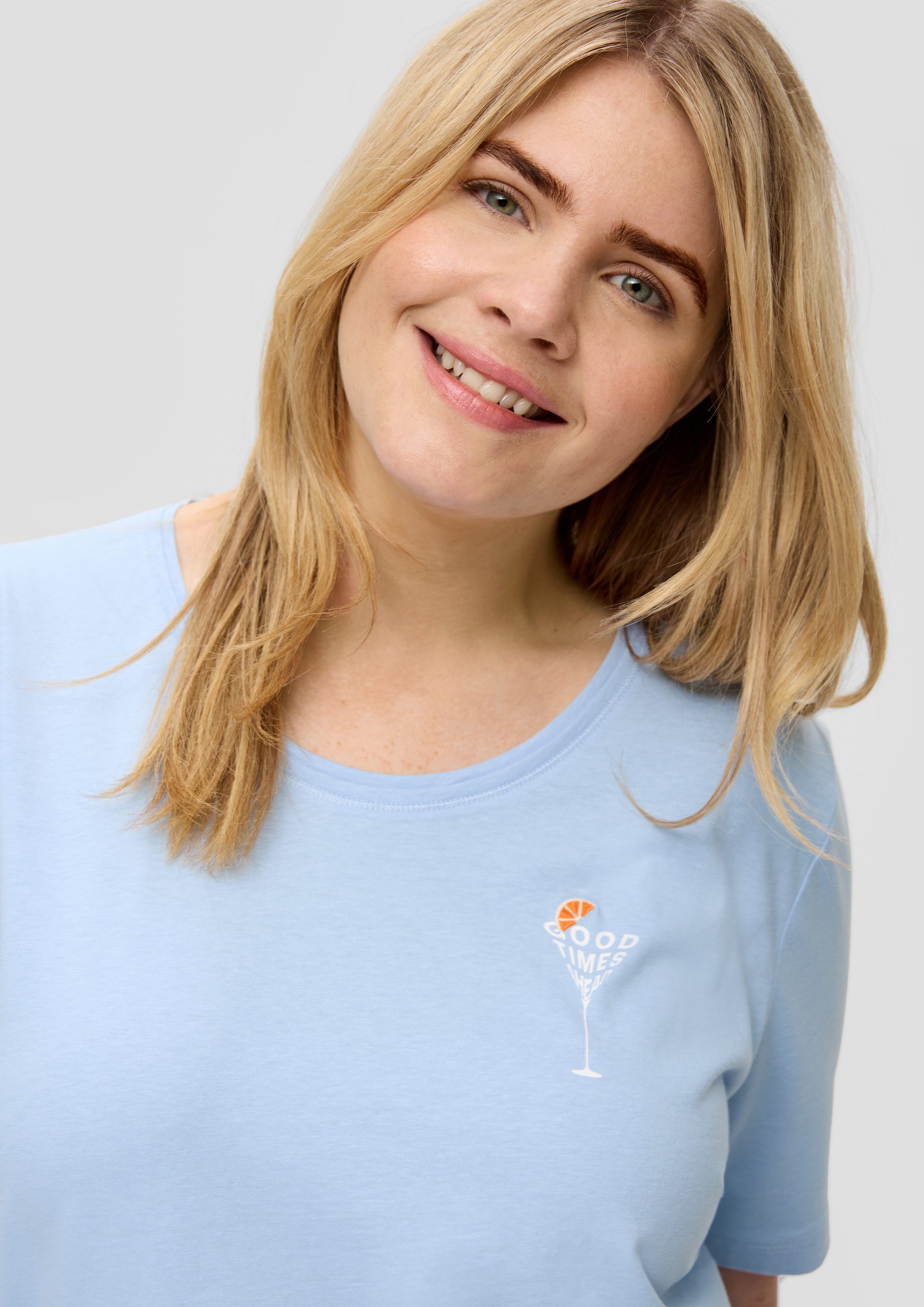 s.Oliver Kurzarmshirt Jerseyshirt mit Printdetail günstig online kaufen