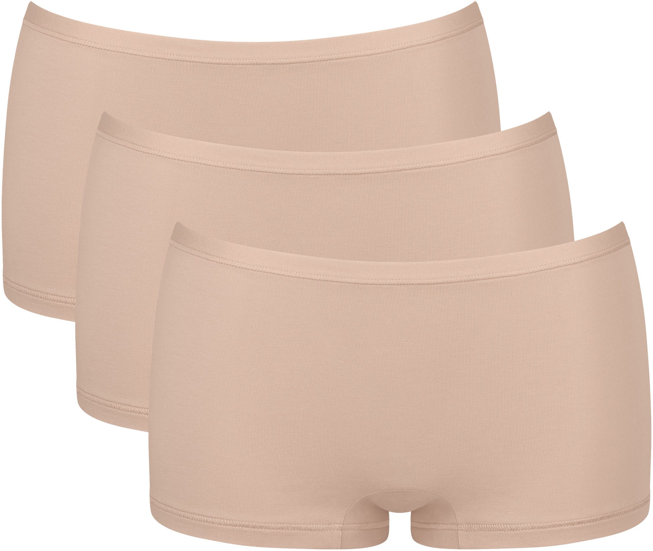 sloggi Panty GO Daily Cotton (3er Pack) Glanz-Effekt Details, elastisch, bequem, Baumwollmix