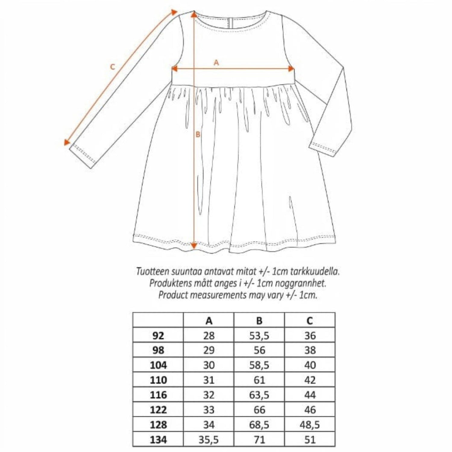 Moomin by Martinex A-Linien-Kleid Ma-ia Family Kleid „Violet“ Beige