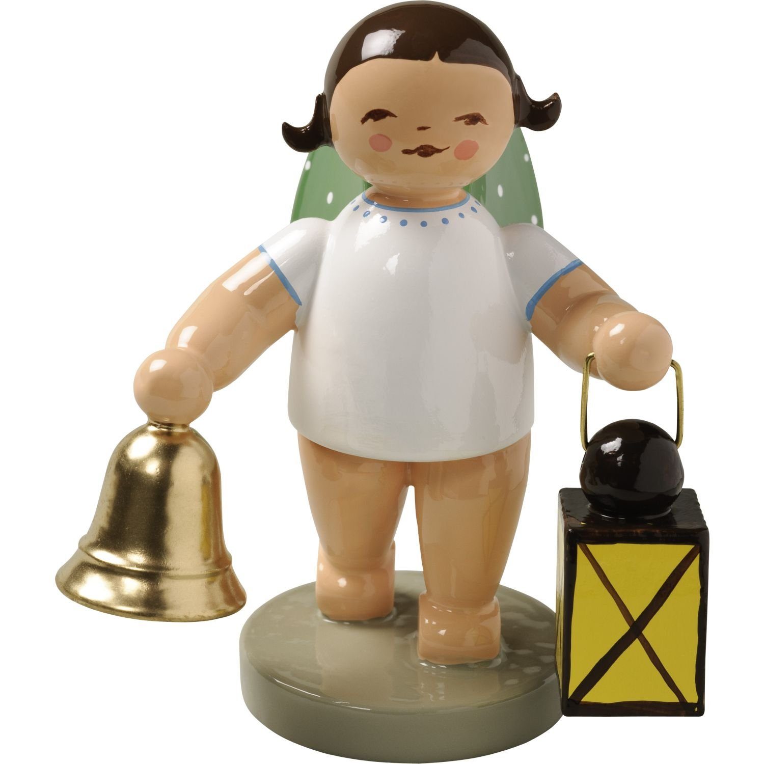 Wendt & Kühn Weihnachtsfigur Engel mit Glocke und Laterne 650/37, Haarfarbe günstig online kaufen