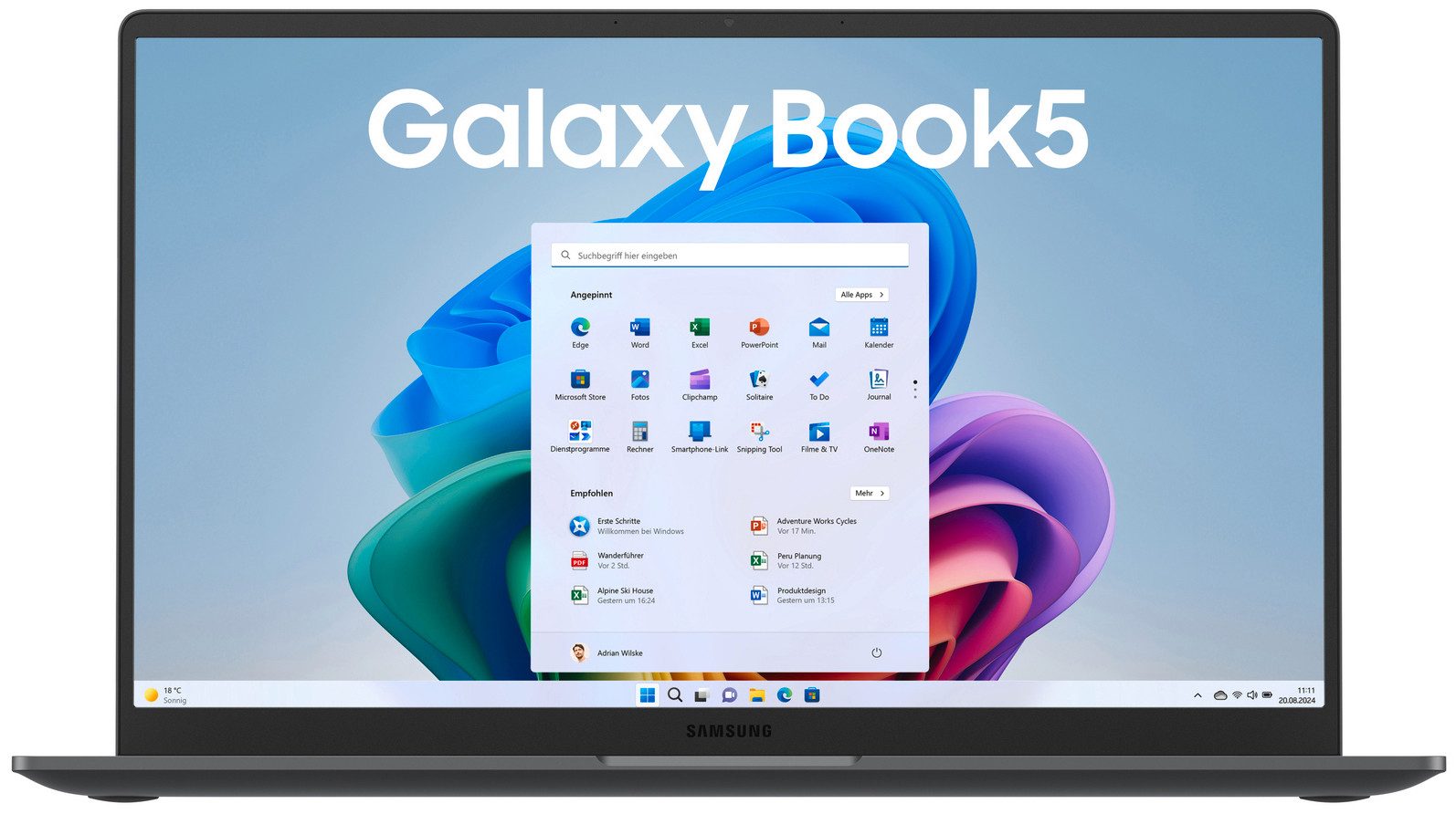 Samsung Galaxy Book5 (NP750X) 15,6'' Ultra 7 16GB/512GB Notebook (39,6 cm/15,6 Zoll, Intel Ultra 7 255U, Intel Graphics, 16 GB, 512 GB SSD)