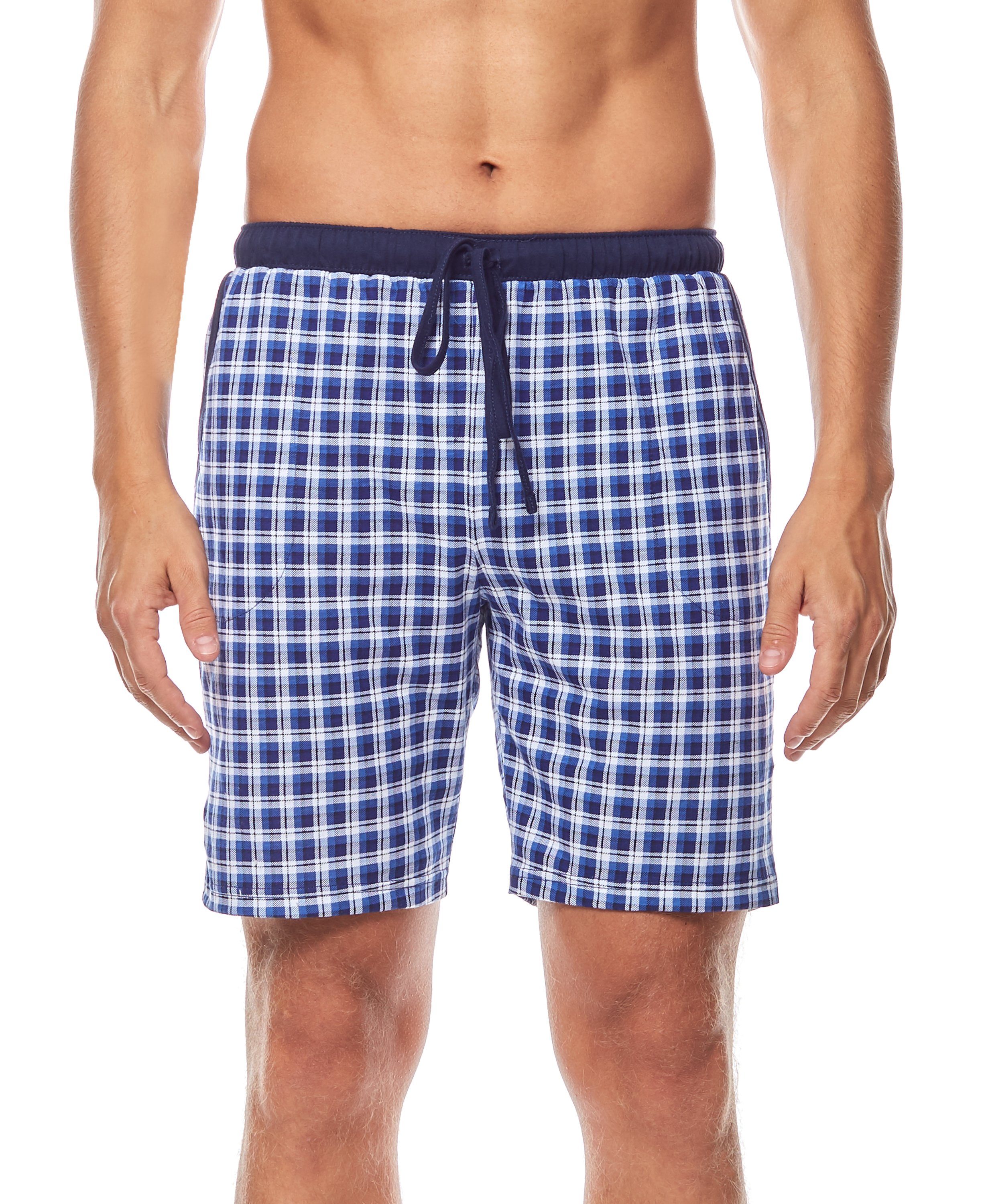 preisattraktiv Timone Pyjamashorts Herren Kurz Bund Schlafanzughose (1-tlg) elastischer Karierrt (2074/03) TI30-114