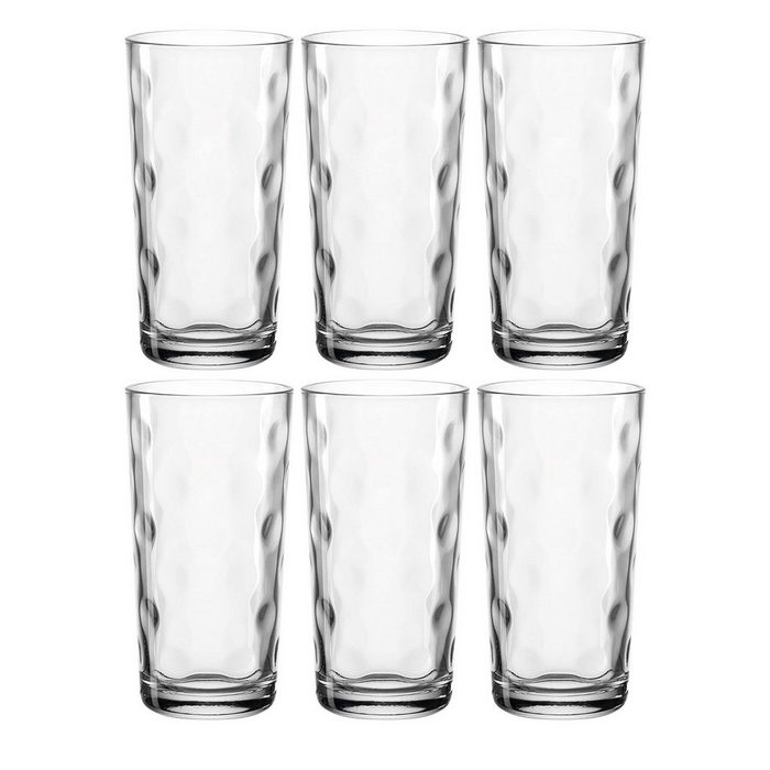 montana-Glas Longdrinkglas Longdrinkgläser 6er Set Drop Glas Saftglas Wasserglas Trinkglas