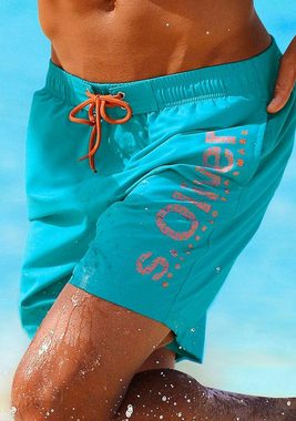 s.Oliver Badeshorts mit trendigem Logoprint