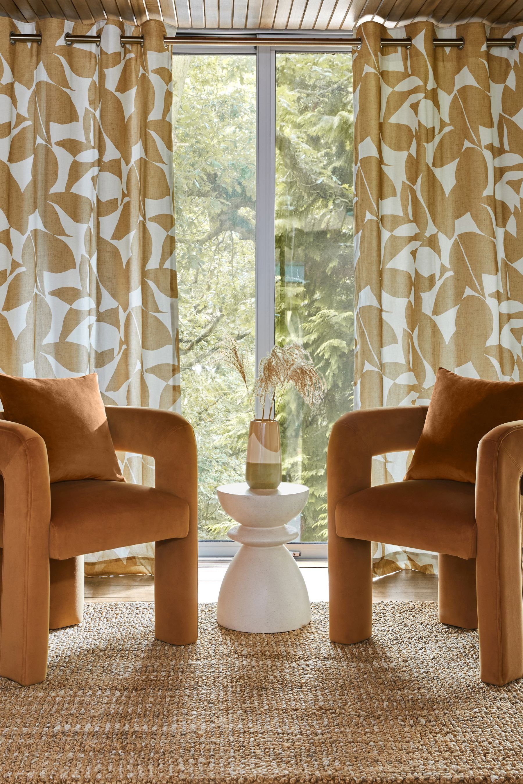 Vorhang Gefütterte Ösenvorhänge mit Blätterdesign, Next, (2 St), »NEXT« -  Die englische Marke für Haus und Familie