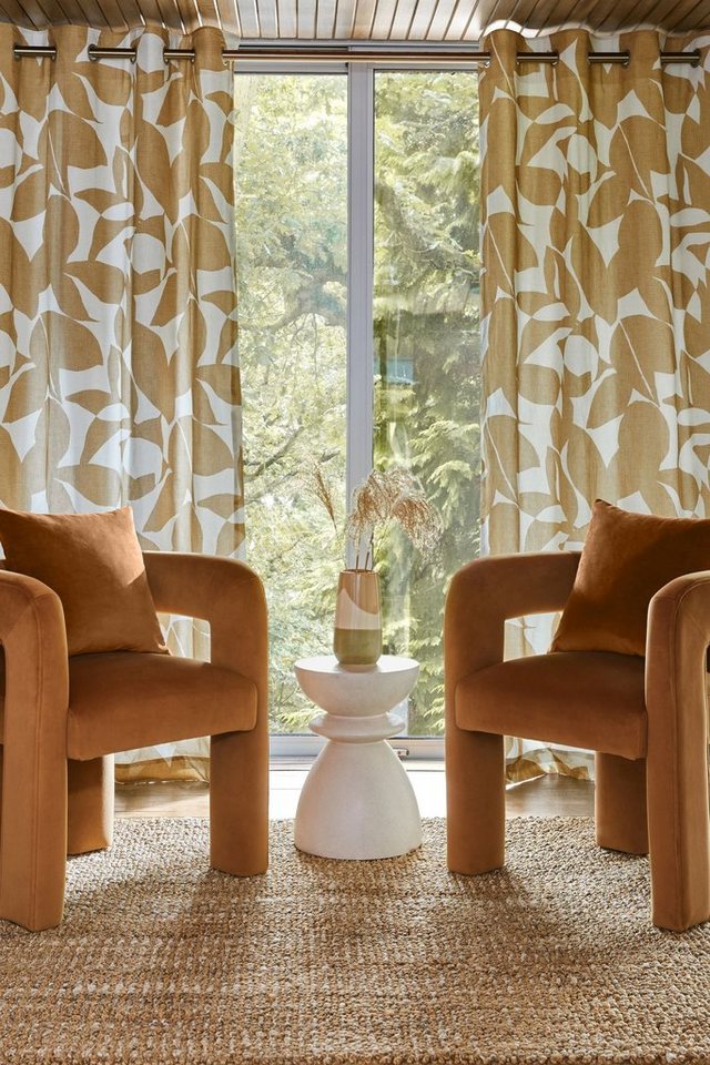 Vorhang Gefütterte Ösenvorhänge mit Blätterdesign, Next, (2 St), »NEXT« -  Die englische Marke für Haus und Familie