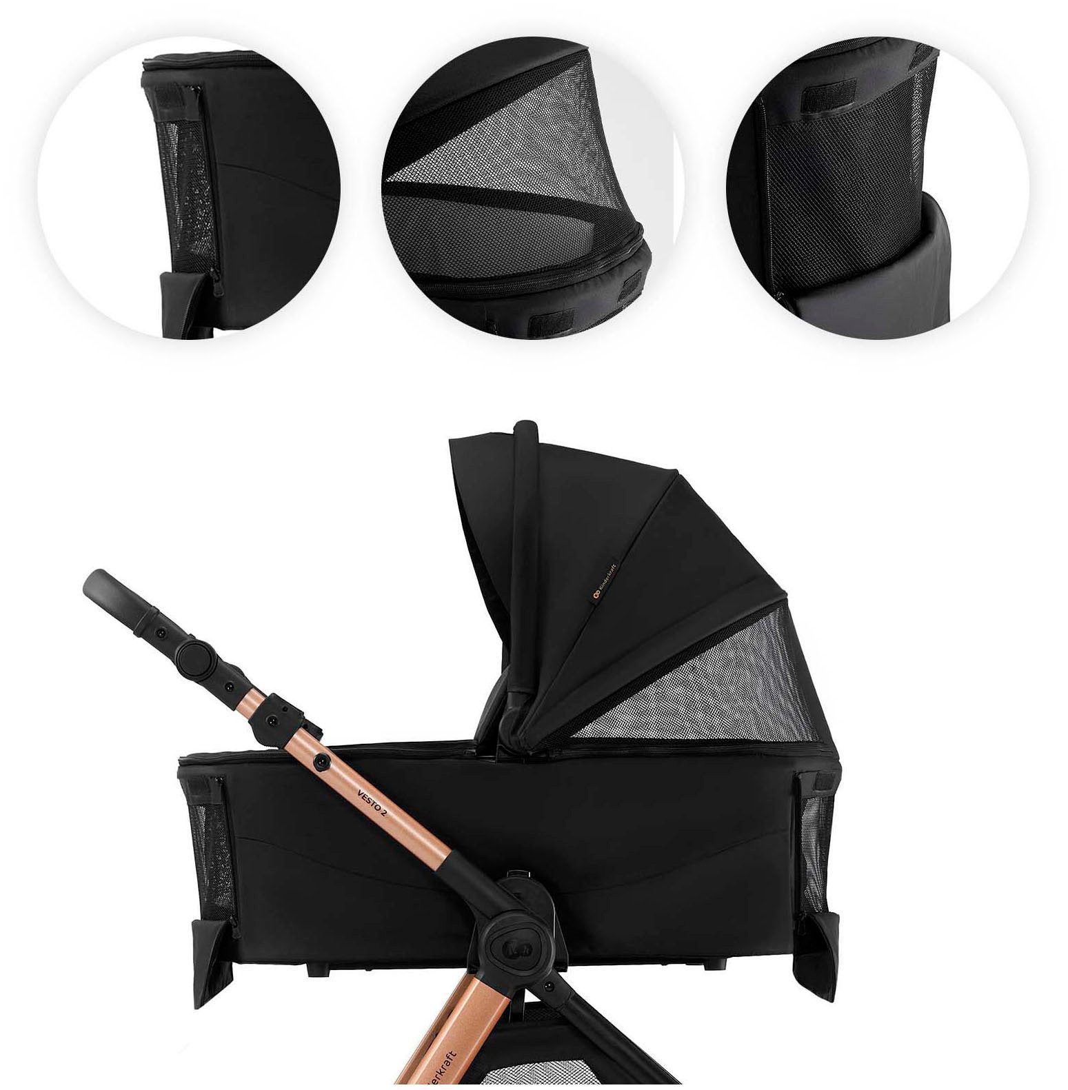 Kinderkraft Kombi-Kinderwagen VESTO 2 - 2in1, (Set, 10-tlg) – Bild 5 von 5
