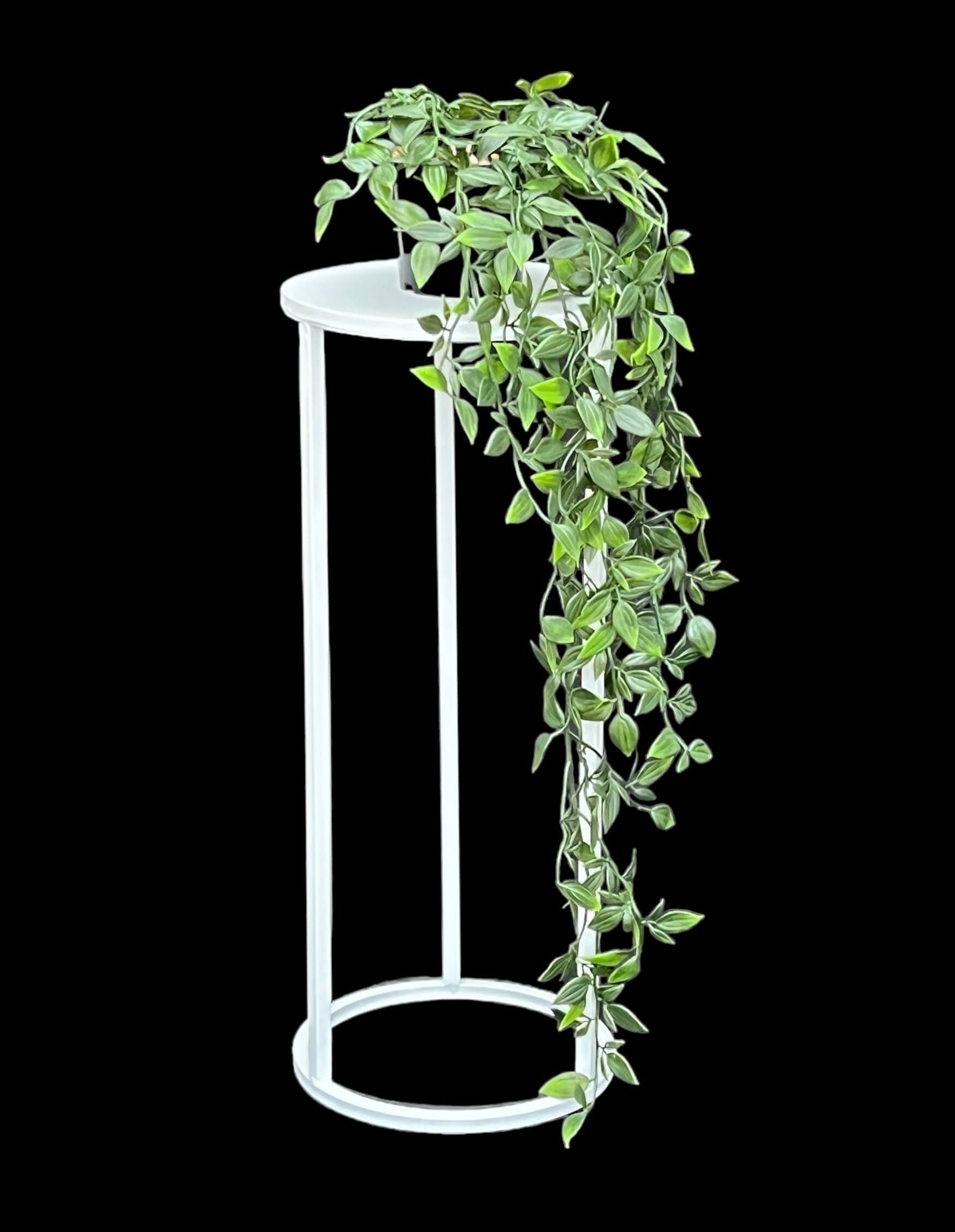 DanDiBo Blumenhocker DanDiBo Blumenhocker Metall Weiß Rund 50-70 cm Blumenständer 96483 | Blumenhocker