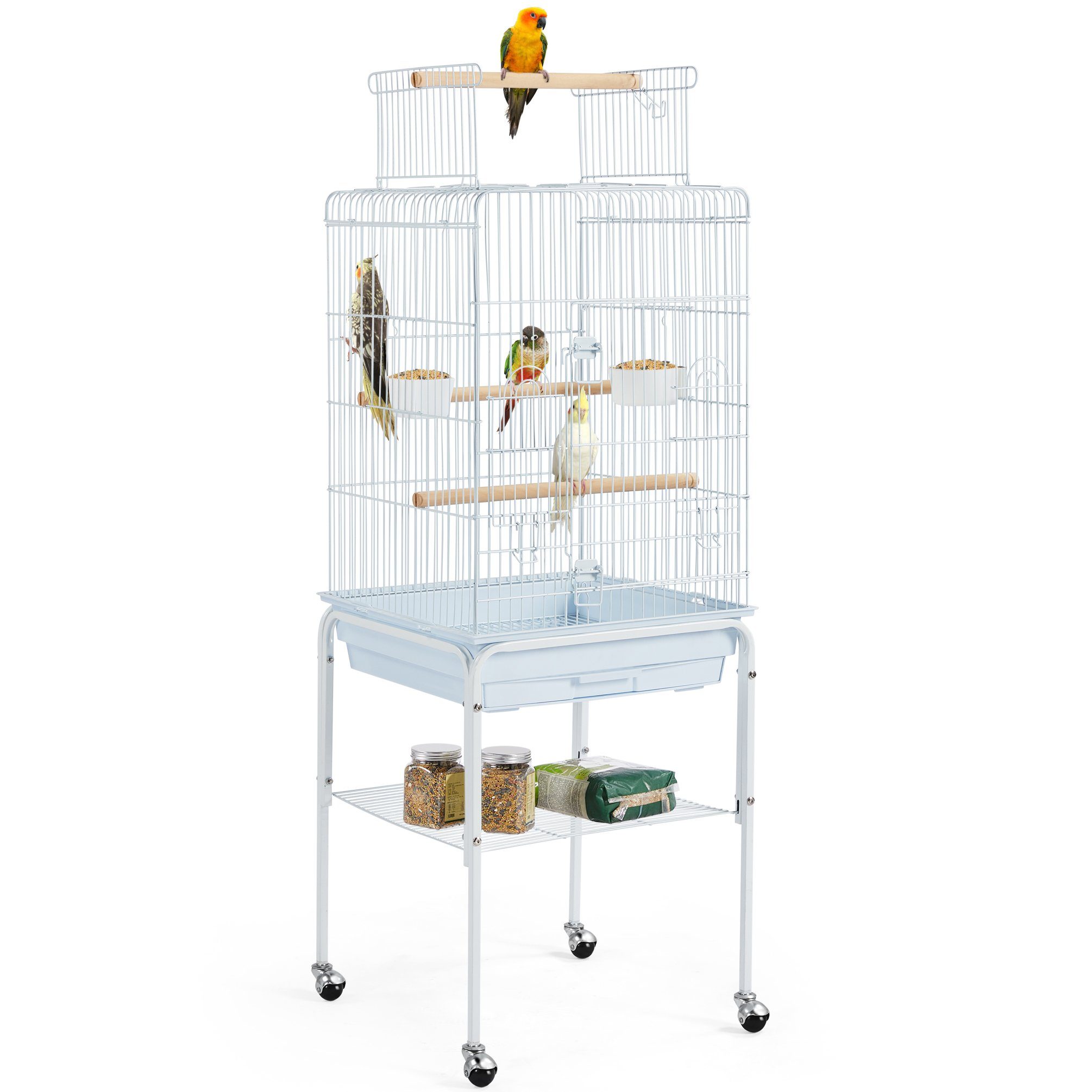 Yaheetech Vogelkäfig, Zusätzlicher Stauraum für Zubehör günstig online kaufen