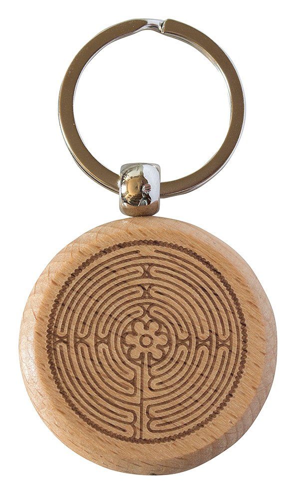 Saraswati Schlüsselanhänger Schlüsselanhänger "Labyrinth Chartes" Buchenhol günstig online kaufen