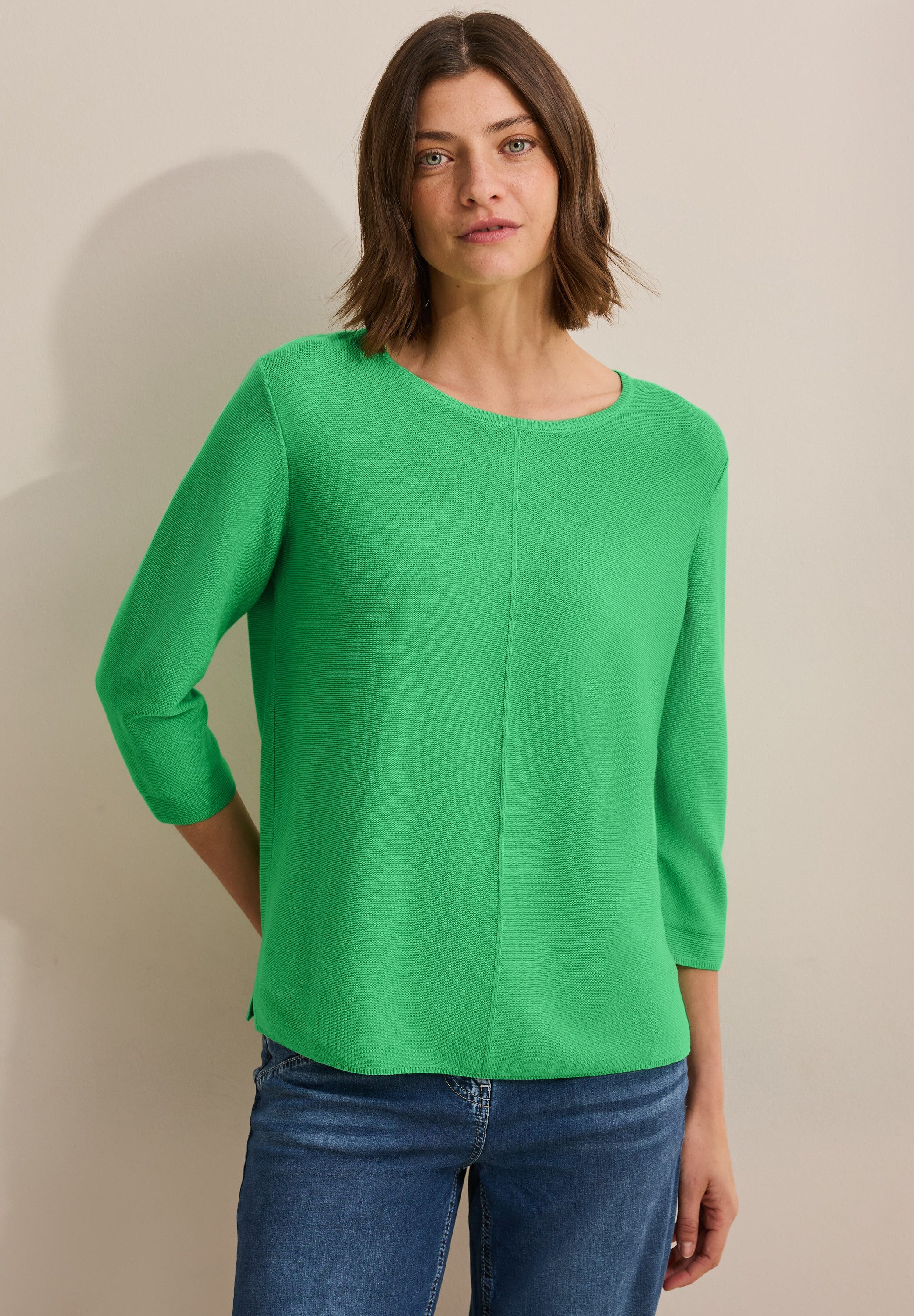 CECIL Strickpullover mit 3/4 Ärmeln