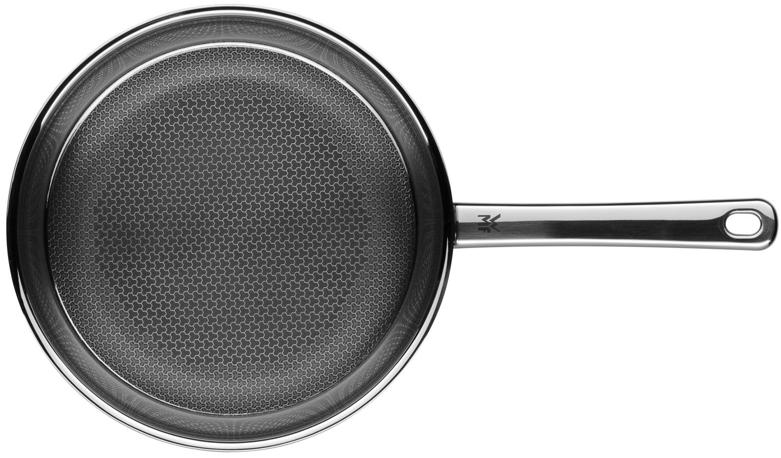 WMF Bratpfanne Profi Resist Stielpfanne mit beschichtetem Schüttrand, 24 cm, 3-Schicht-Material: Edelstahl rostfrei, Aluminium, Chromstahl (24 cm (Höhe 5 cm), 1-tlg., optimal für Herdplatten mit Ø 18 cm), Made in Germany