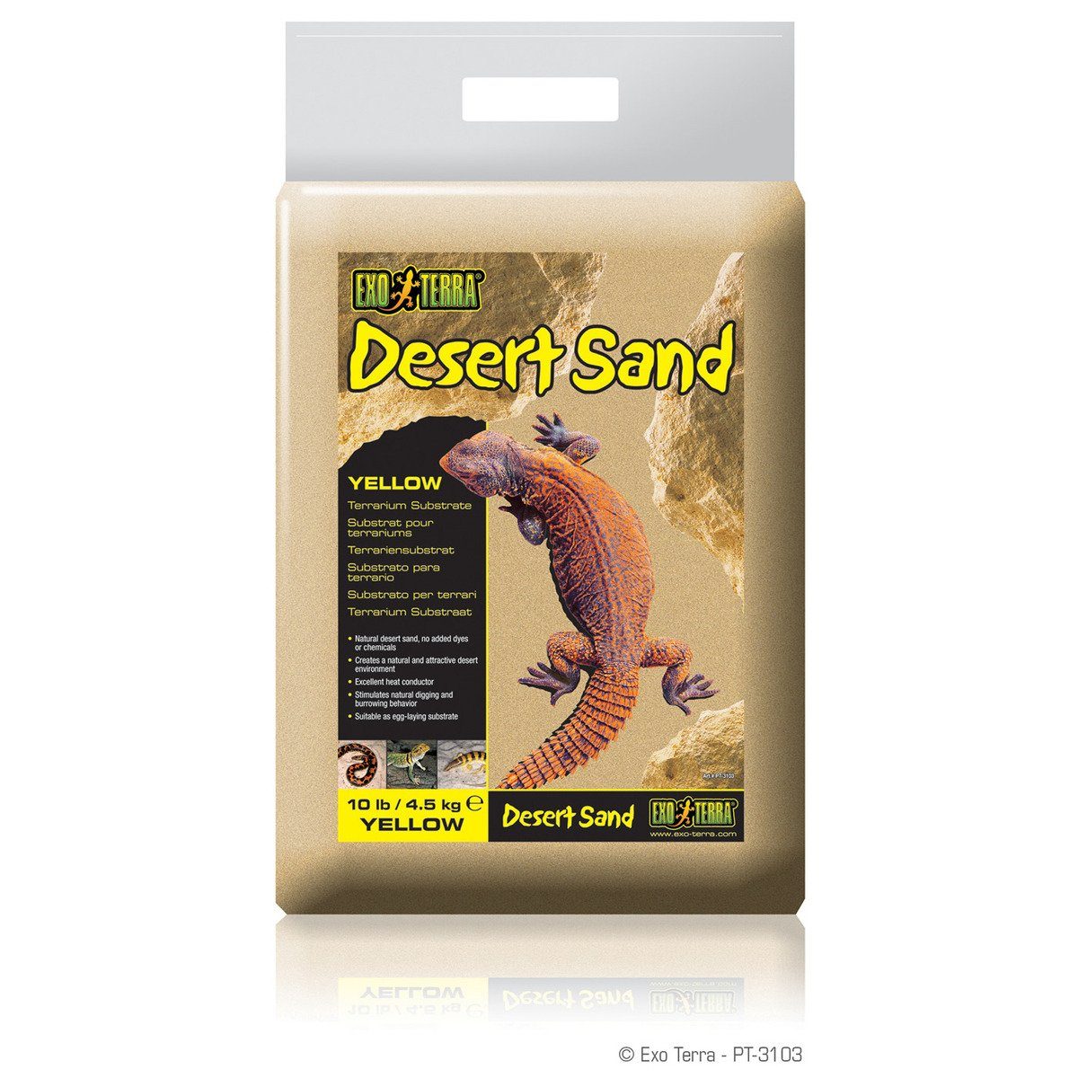 Exo Terra Terrariensand Desert Sand - natürlicher Wüstensand, gelb, 4,5 kg