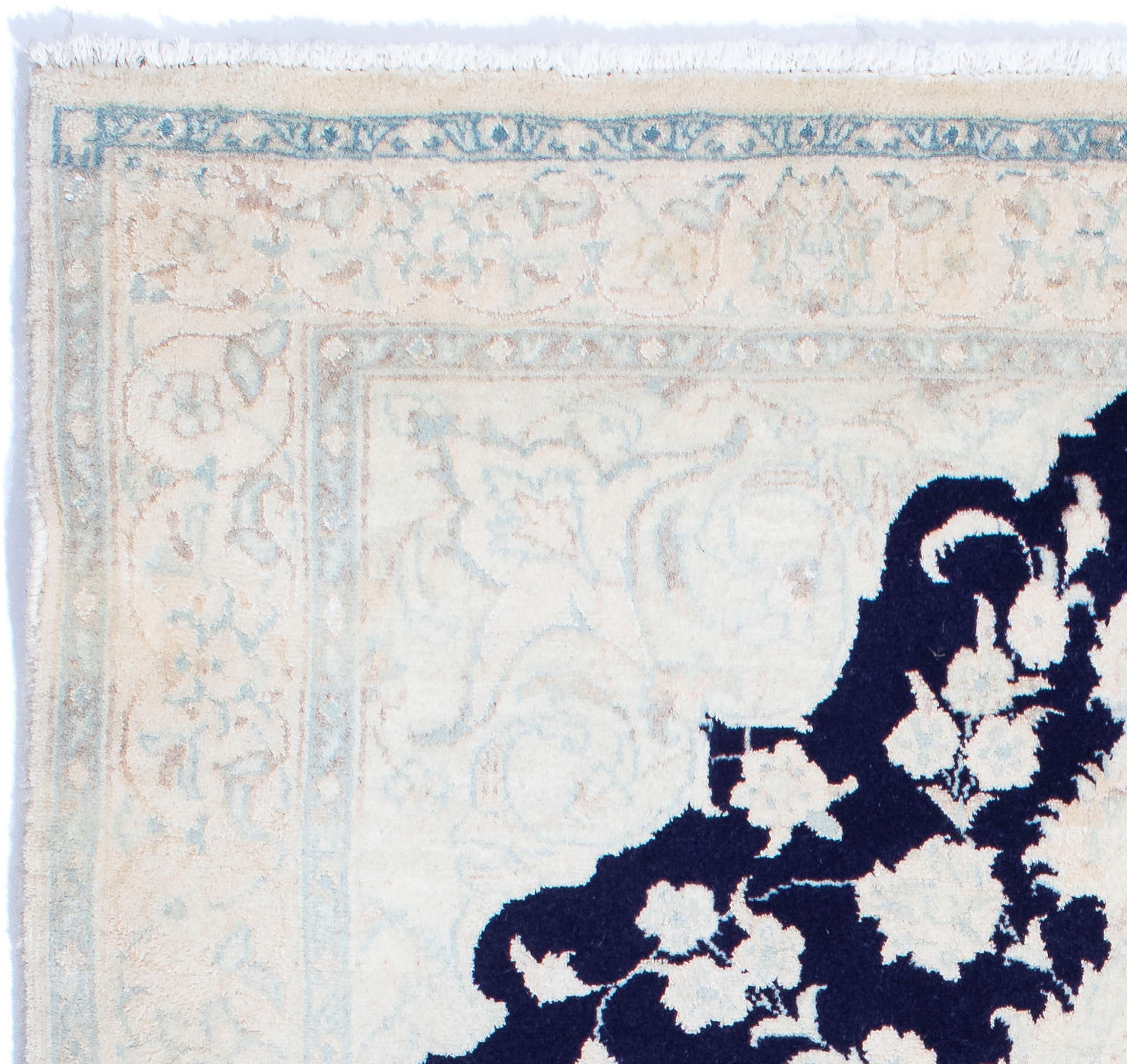 Orientteppich Perser - Nain - mm, beige, - x - Höhe: 10 rechteckig, Zertifikat Handgeknüpft, morgenland, Royal Wohnzimmer, cm mit 198 123 Einzelstück