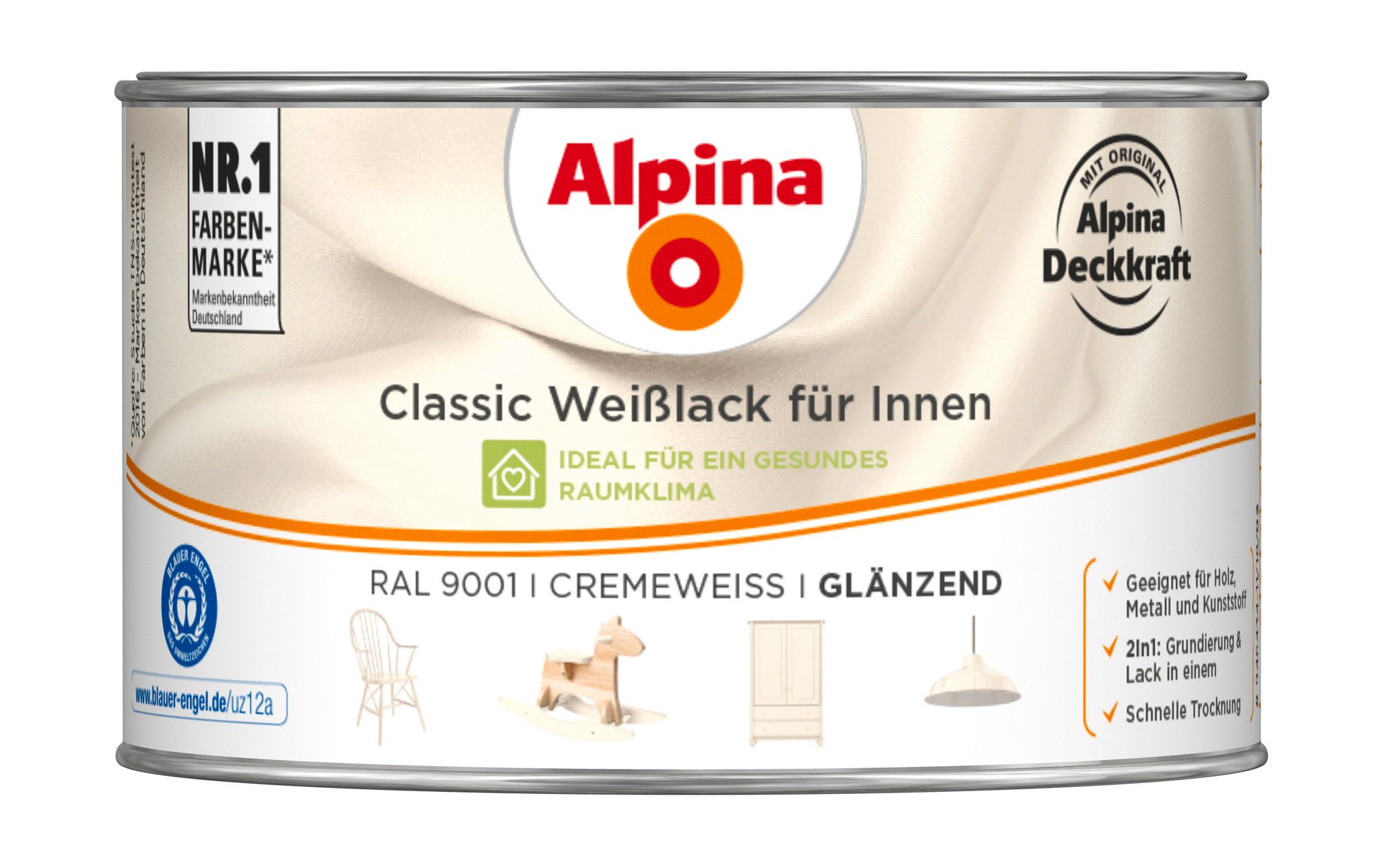 Alpina Weißlack Classic Weißlack für Innen Cremeweiß