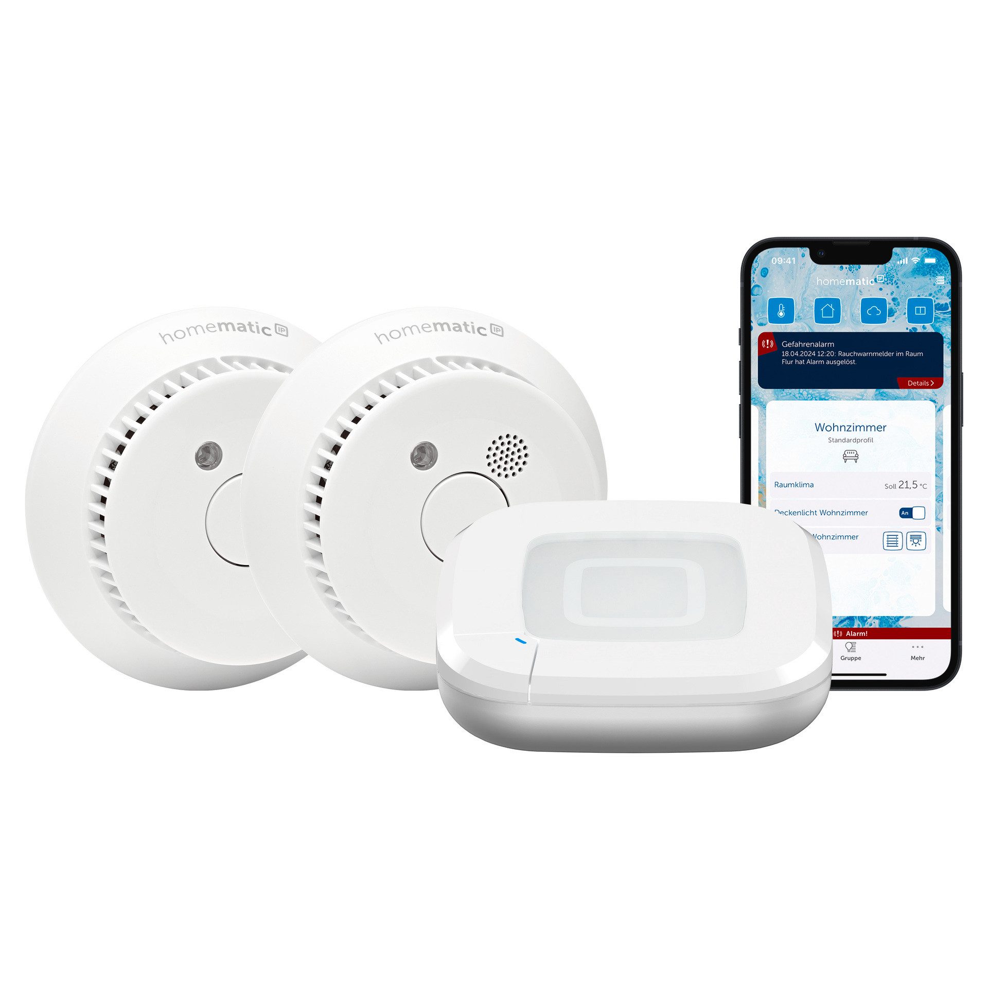 Homematic IP Starter Set Rauchwarnmelder Smart-Home-Station