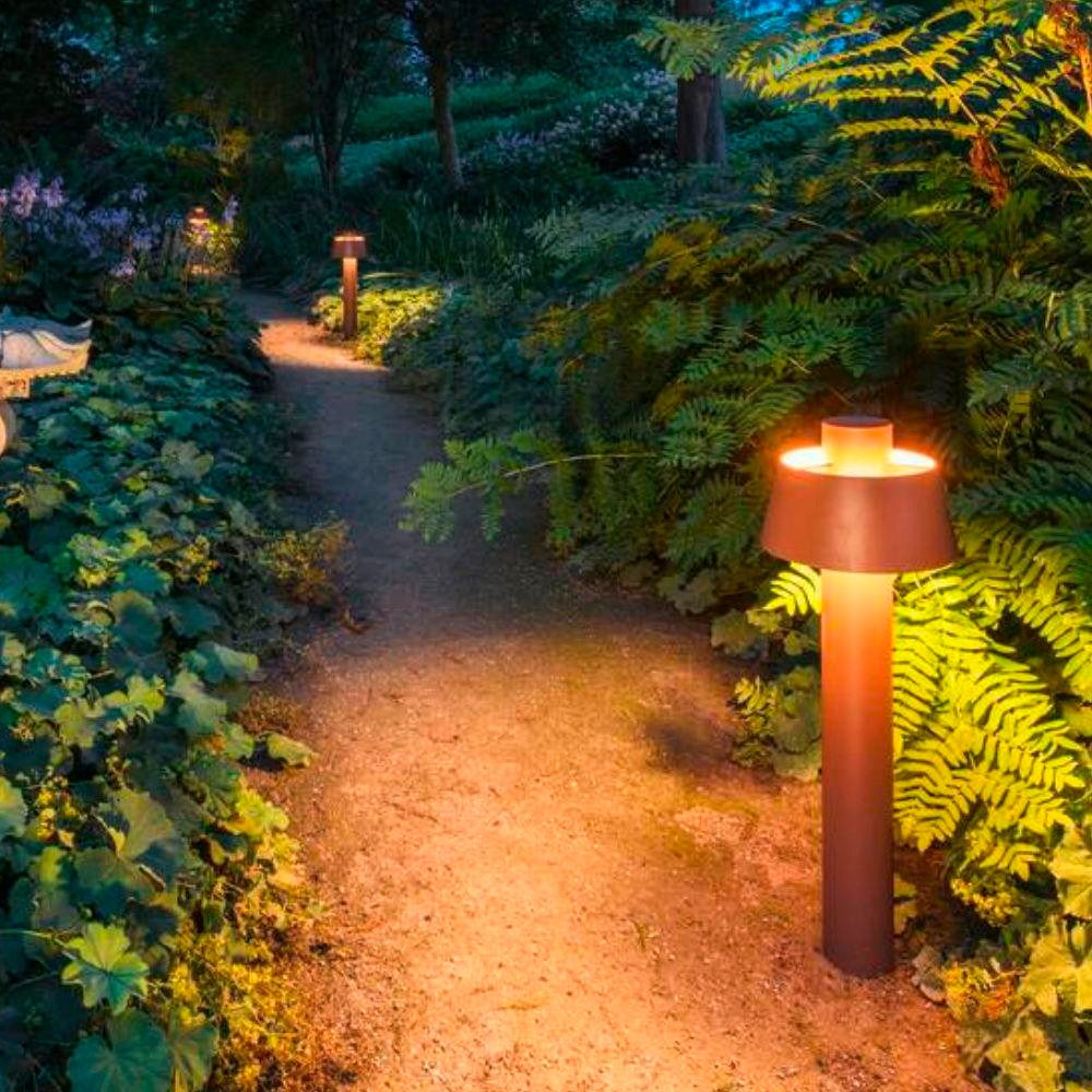 SLV Außen-Stehlampe Wegeleuchte Photoni in Rostfarbig E27 IP55 750mm