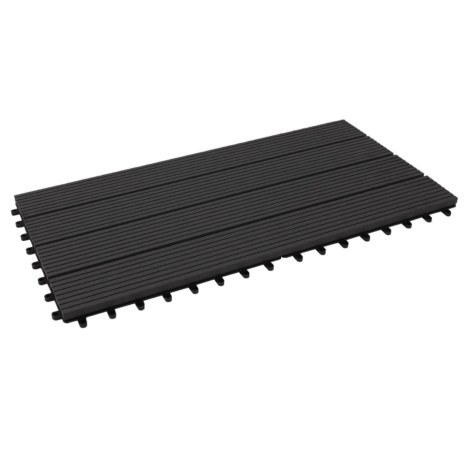 Karat Klickfliesen WPC-Terrassendielen Queen Anthrazit, Holzdielenoptik, günstig online kaufen