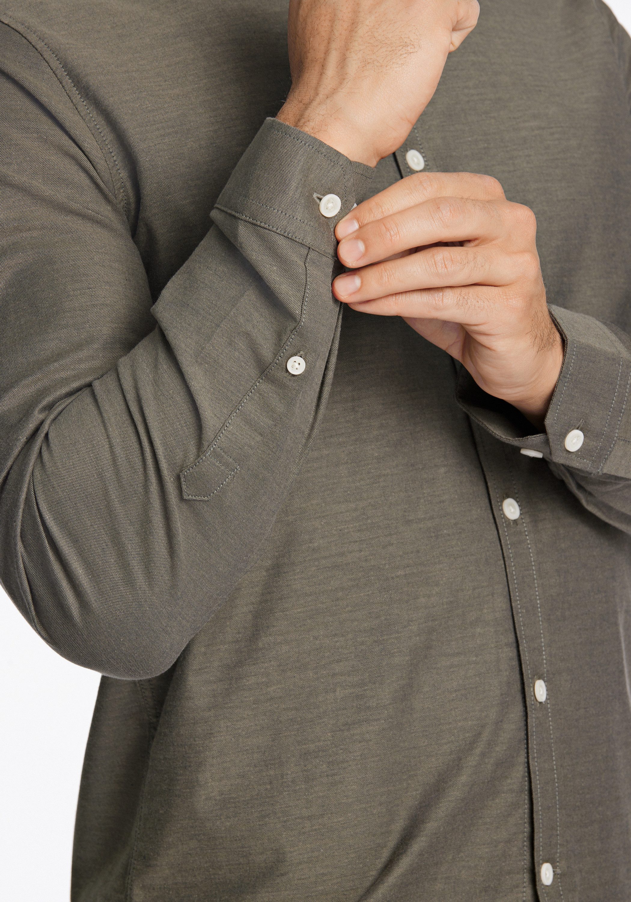 LINDBERGH Businesshemd Oxford-Hemd (Langarm) Slim Fit