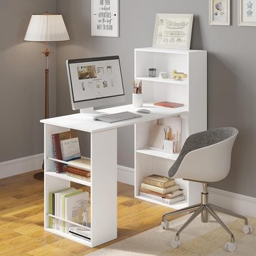 EUGAD Schreibtisch (1-St), Eckschreibtisch mit Regalen und Stauraum