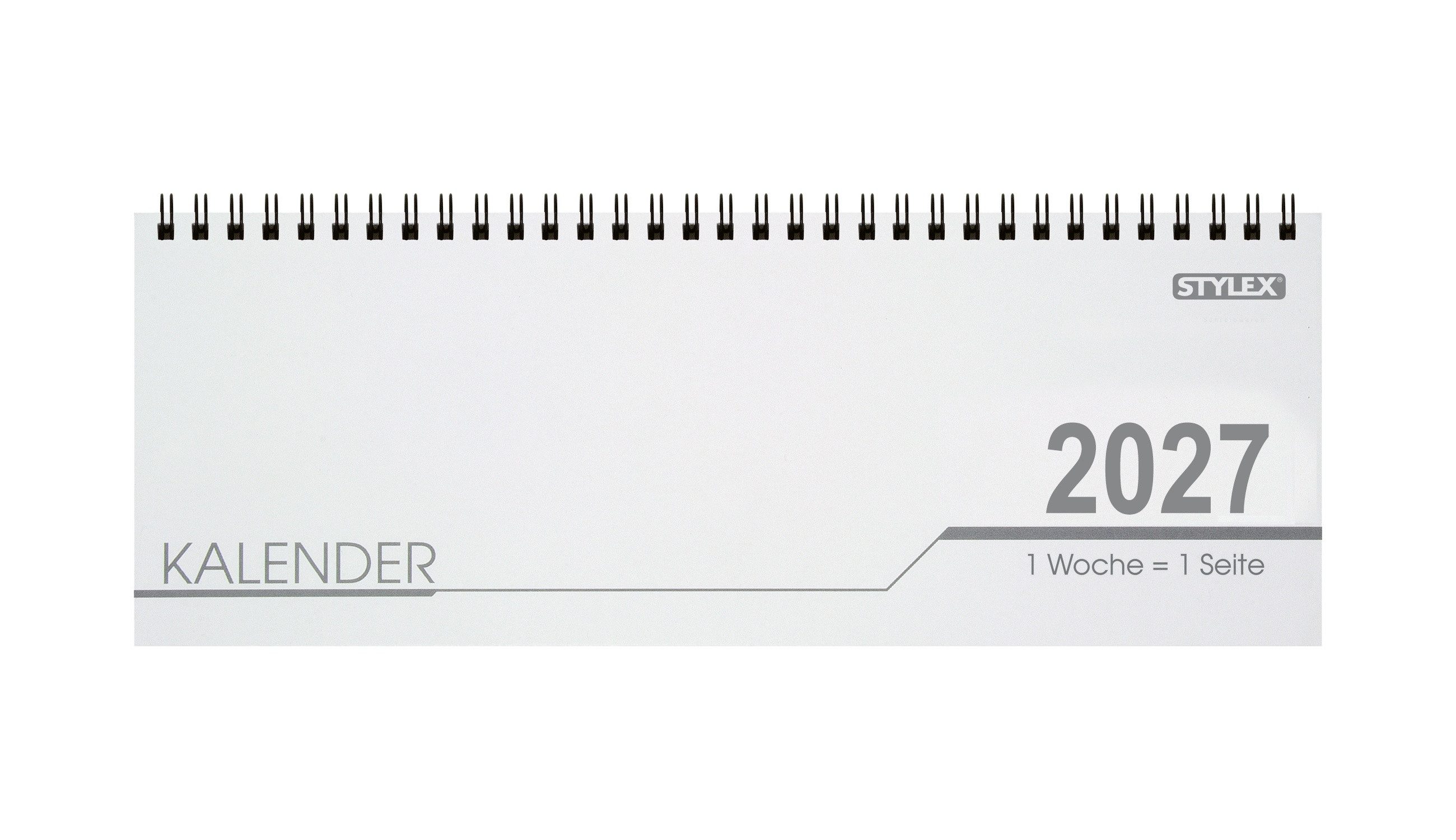 Stylex Schreibwaren Monatskalender Schreibtisch Kalender / 32 Blatt / Schreibtischquerkalender 2027