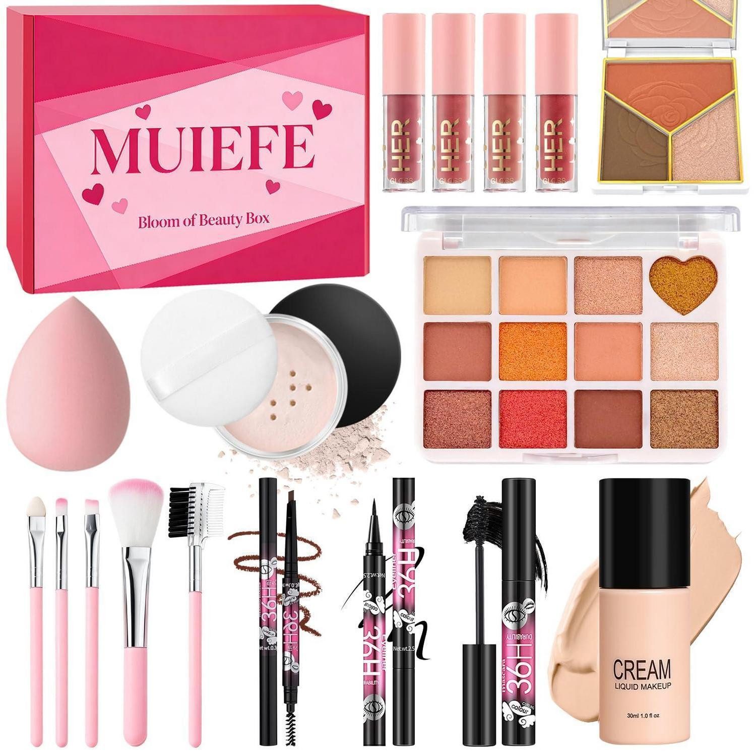 LuxusKollektion Schmink-Set Schminkkoffer All-in-One Damen Geschenkset