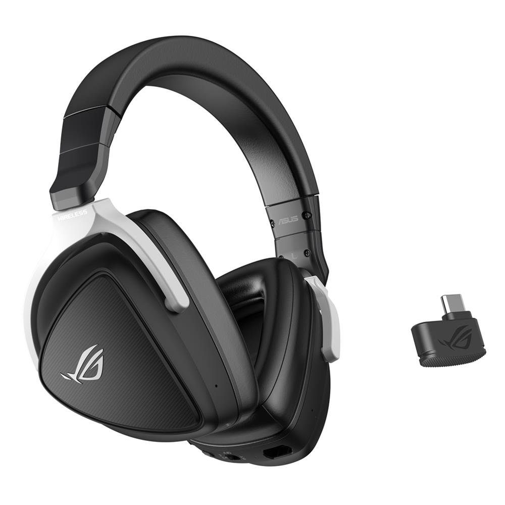 Asus ROG Delta S Wireless Gaming-Headset (2,4-GHz- und  Bluetooth-Konnektivität, 50-mm-ASUS-Essence-Treibern, AI Beamforming- Mikrofone, AI-Noise-Cancelation, kompatibel mit PCs, Macs, PlayStation® 5,  Nintendo Switch)