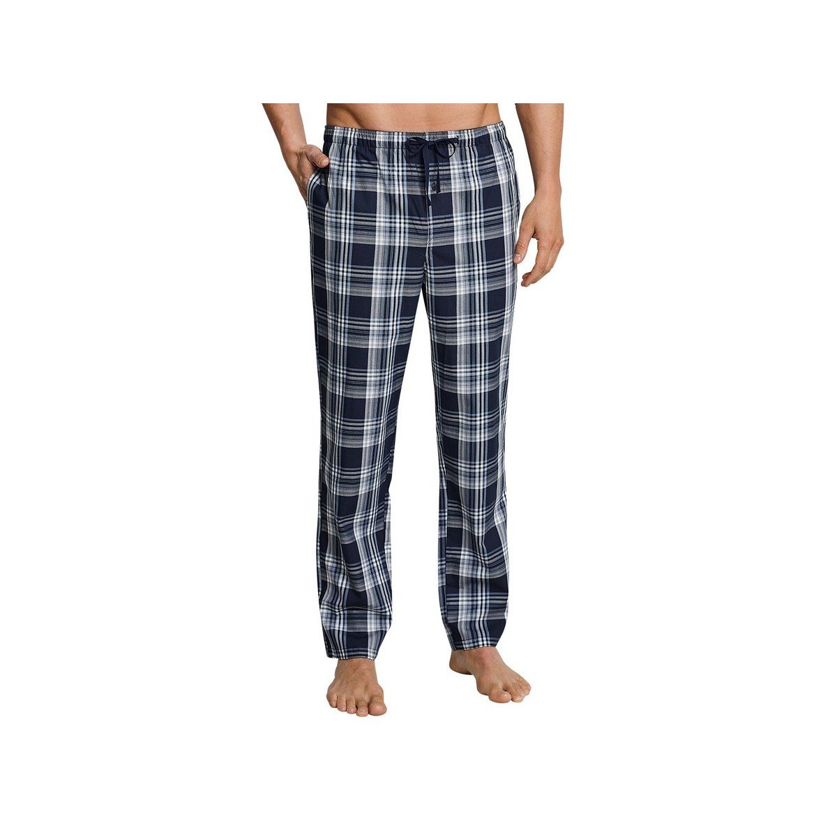 Schiesser (1 dunkel-blau tlg) dunkelblau-gem. Pyjama