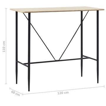 DOTMALL Bartisch Stehtisch MDF-Tischplatte und Metallbeine, Küche,eckig,Modern Design